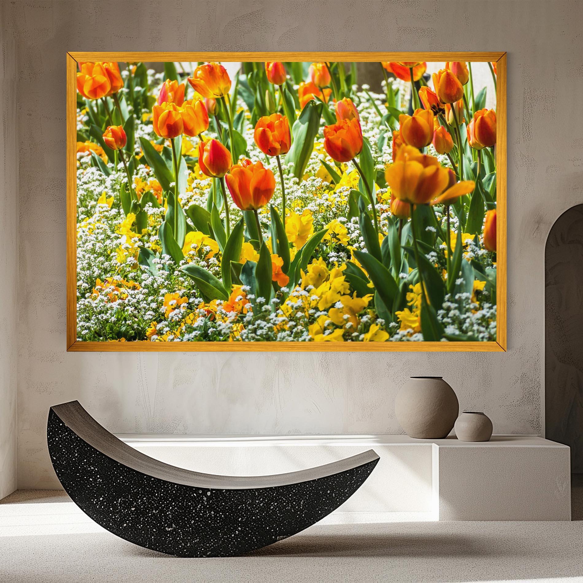 Tablou Canvas Colorful Tulips Garden mockup 8