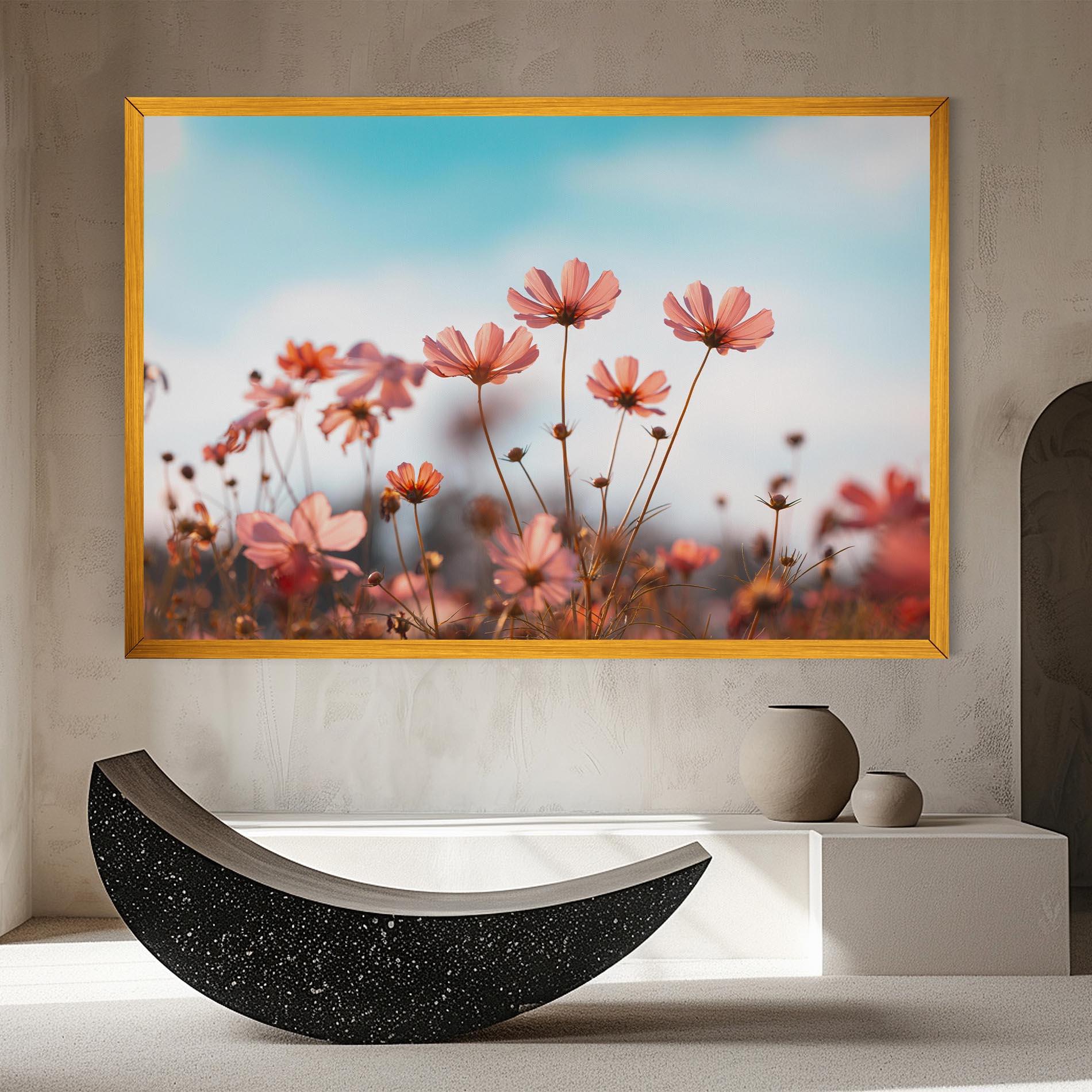 Tablou Canvas Cosmos Flowers Beautiful mockup 8