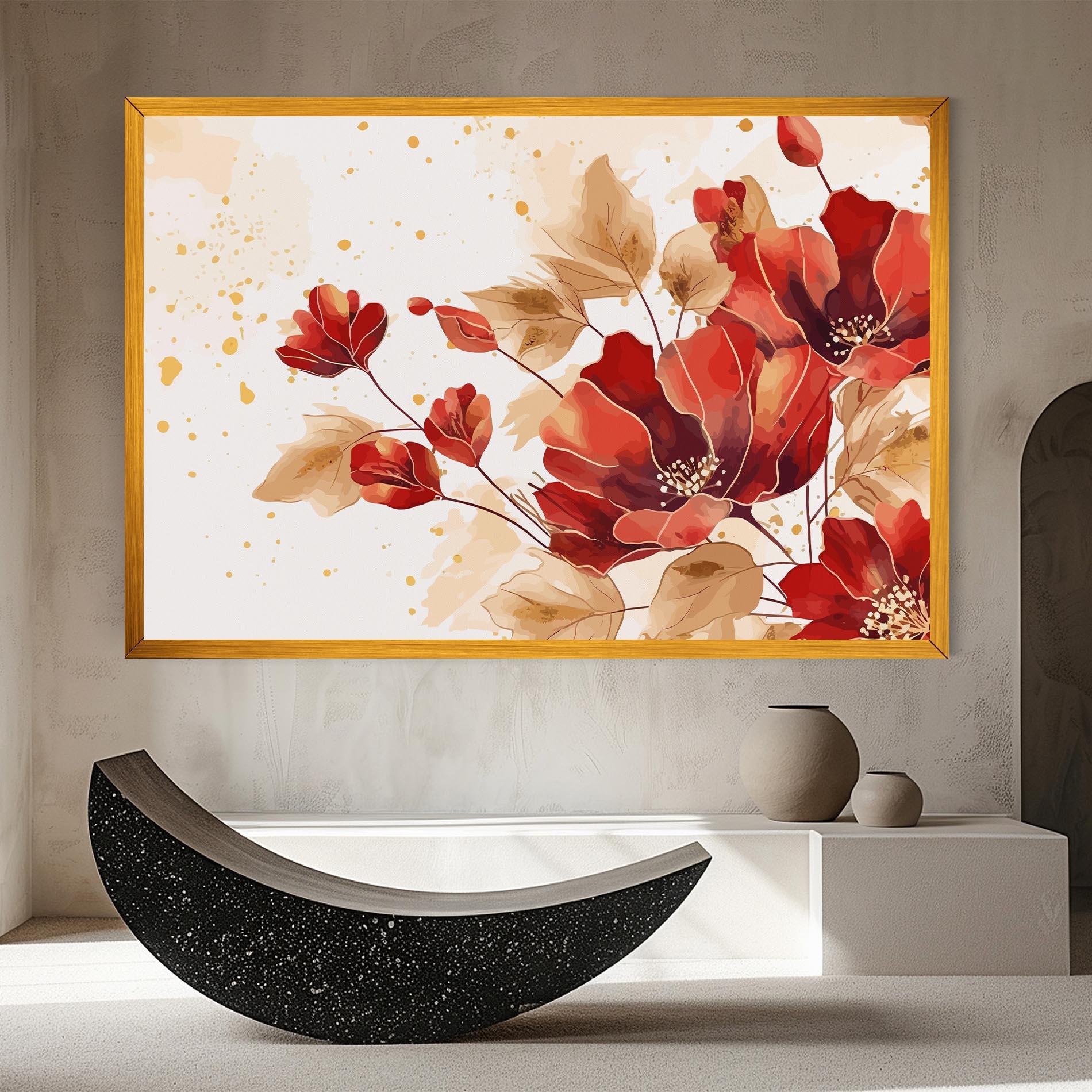 Tablou Canvas Red Wild Gold mockup 8