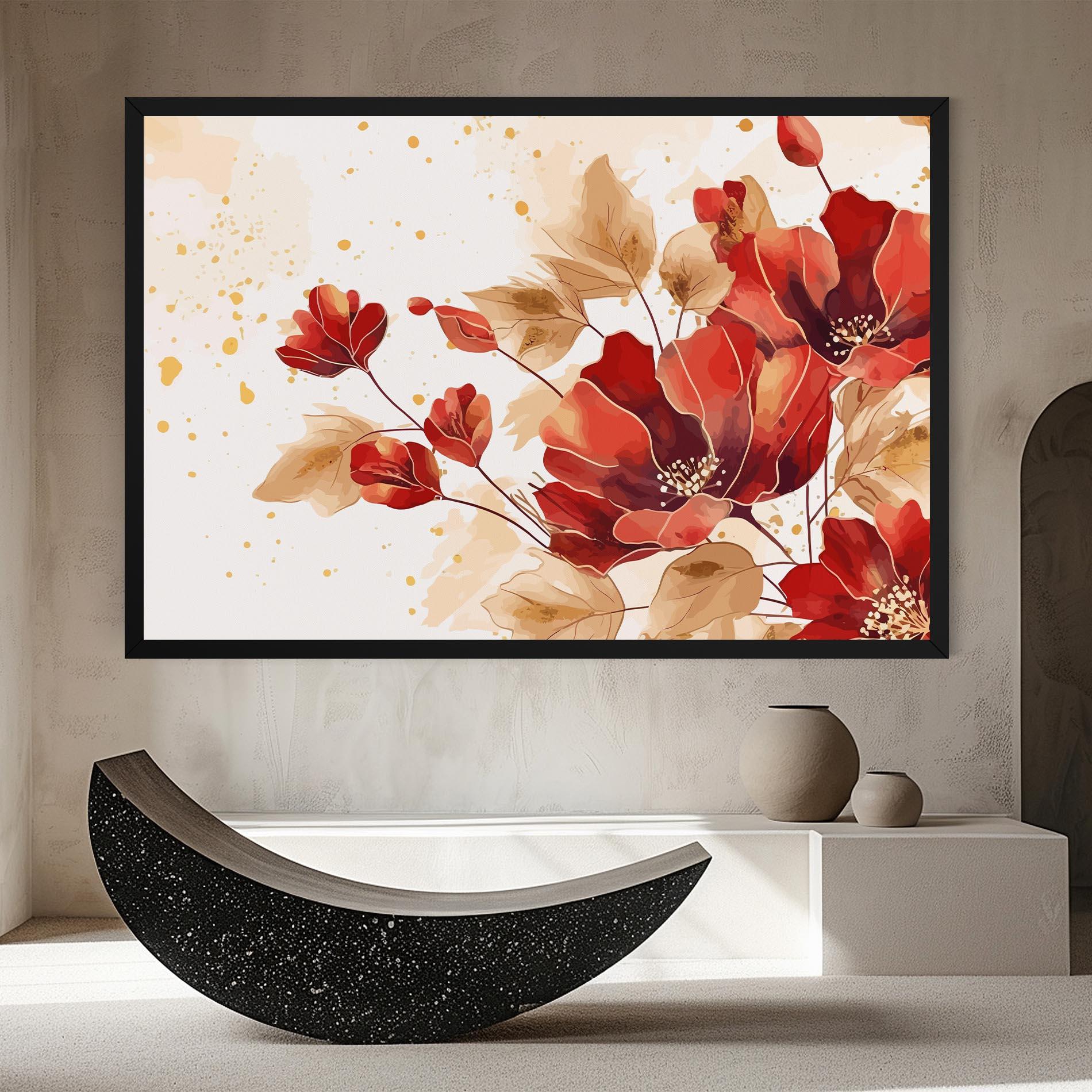 Tablou Canvas Red Wild Gold mockup 8