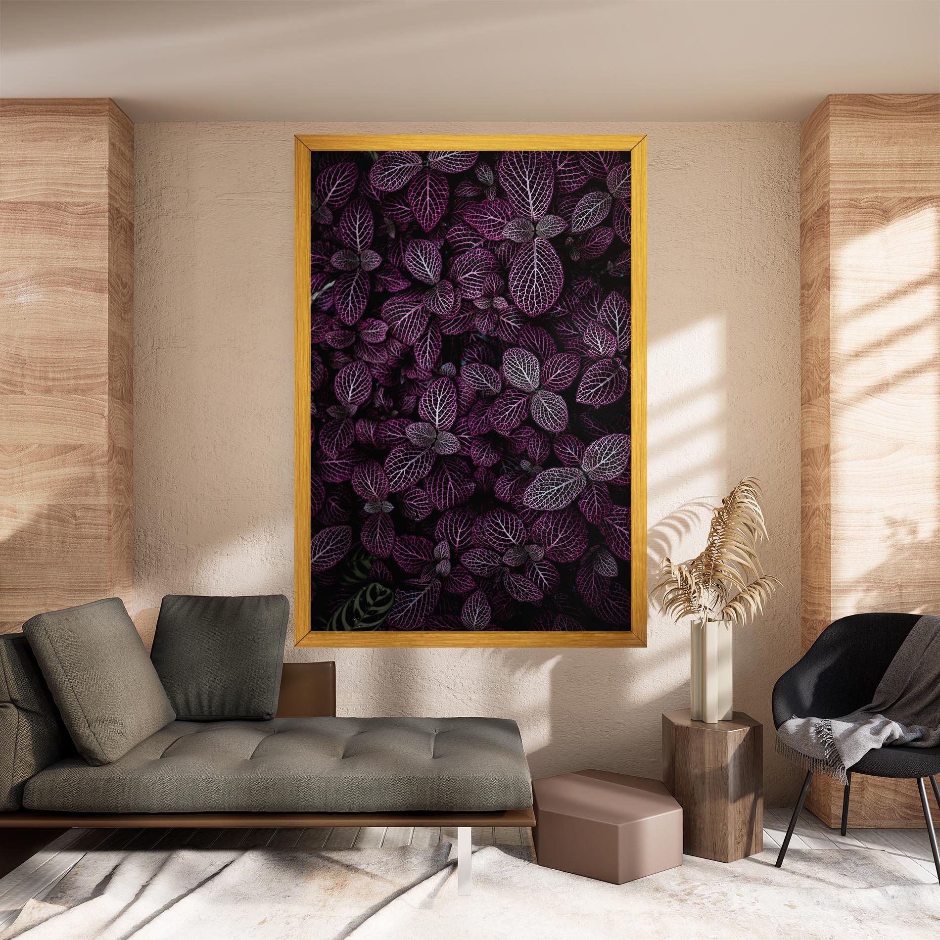 Tablou Canvas Purple Leaves mockup 8