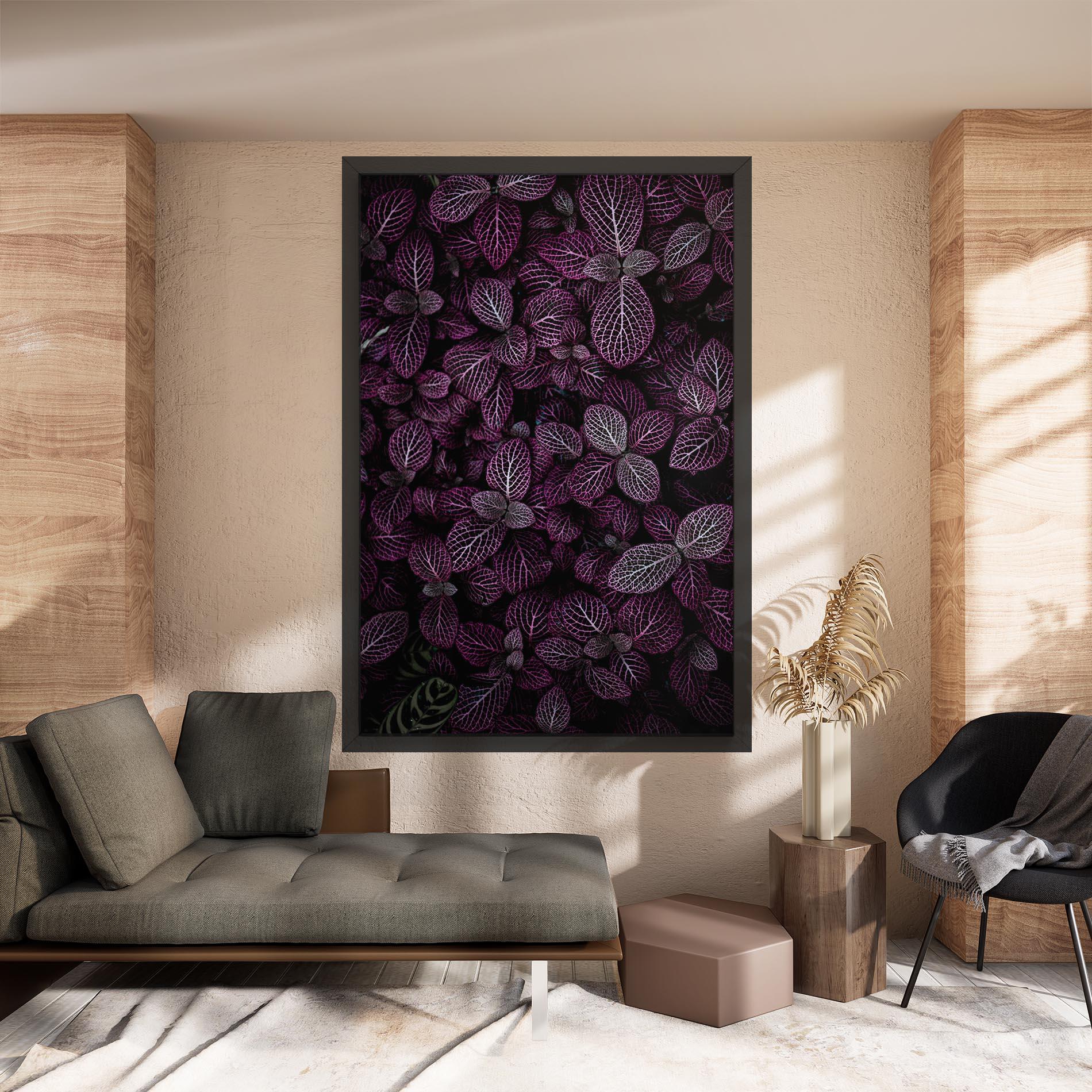 Tablou Canvas Purple Leaves mockup 8