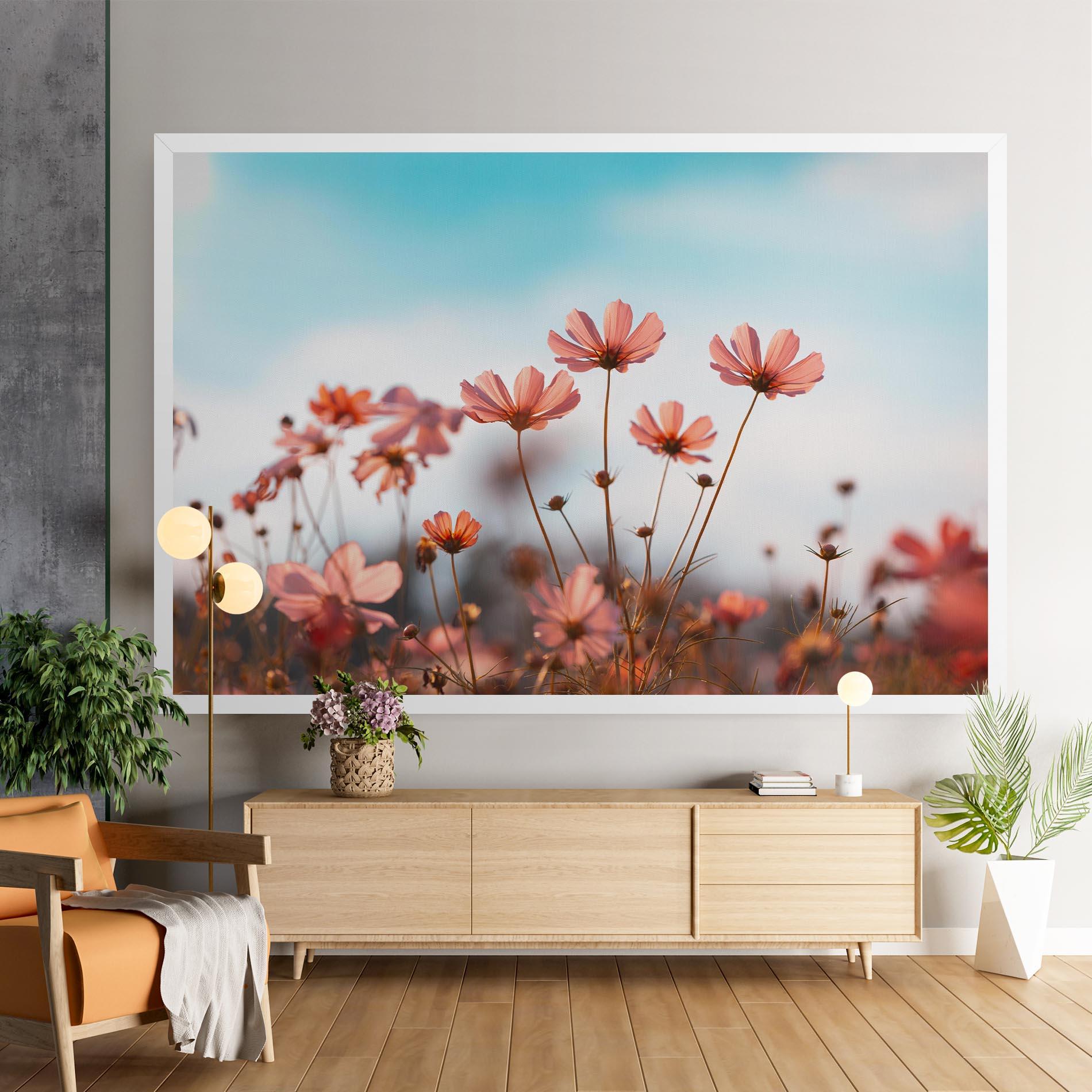 Tablou Canvas Cosmos Flowers Beautiful mockup 9