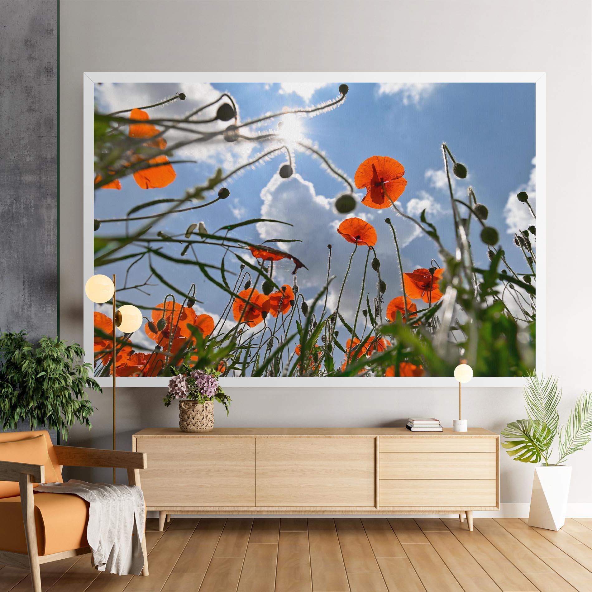 Tablou Canvas Wild Poppy Daylight mockup 9