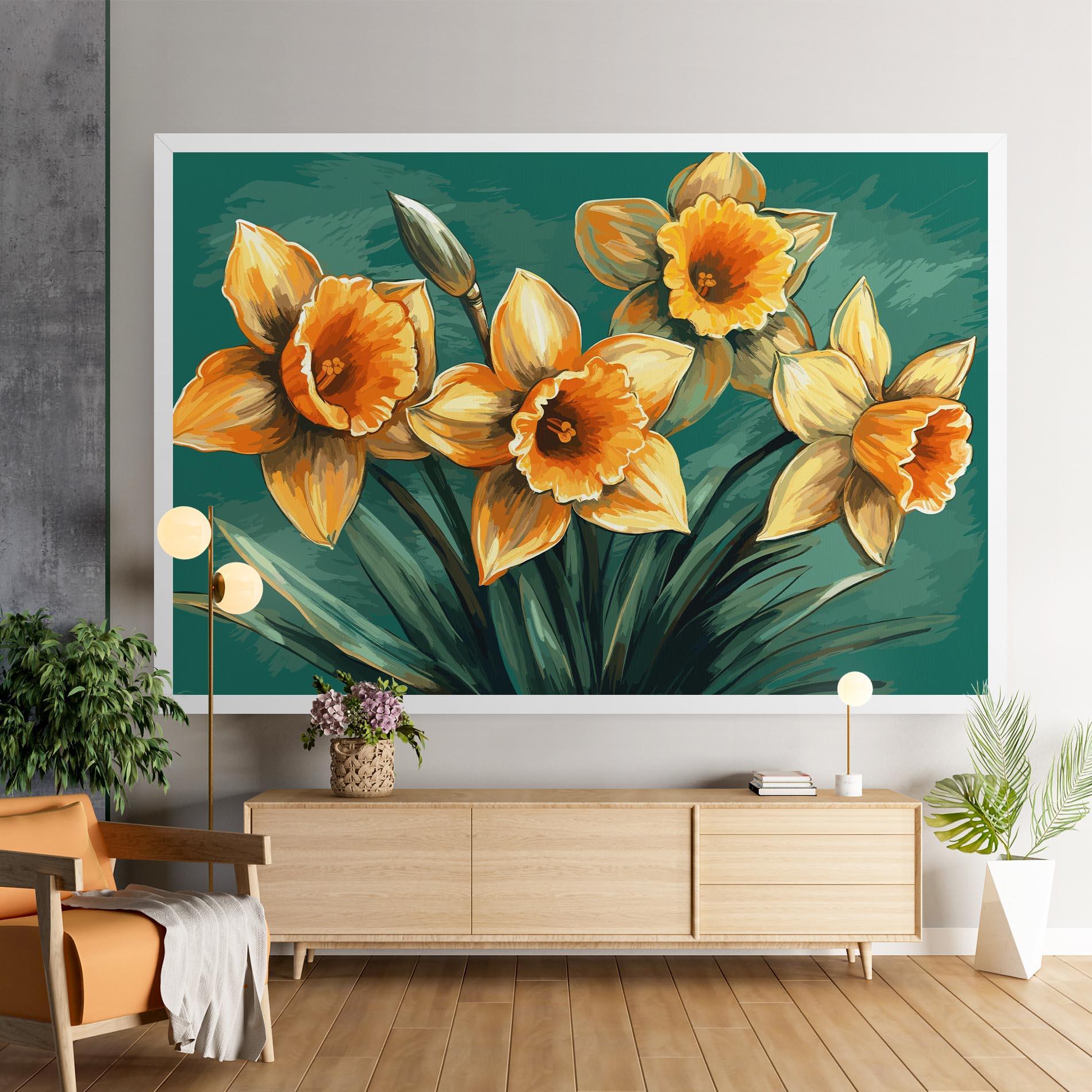 Tablou Canvas Yellow Wild Flower mockup 9