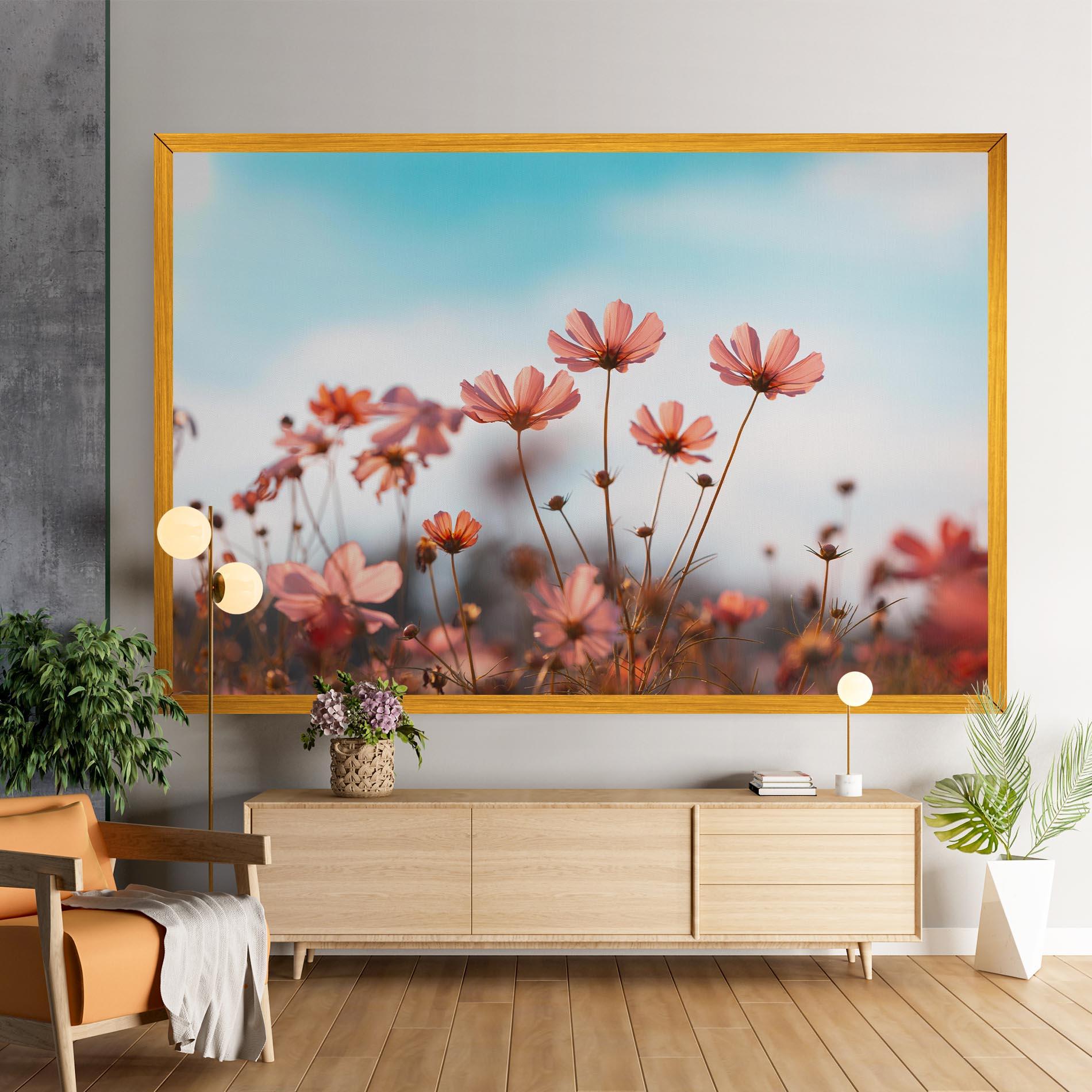 Tablou Canvas Cosmos Flowers Beautiful mockup 9