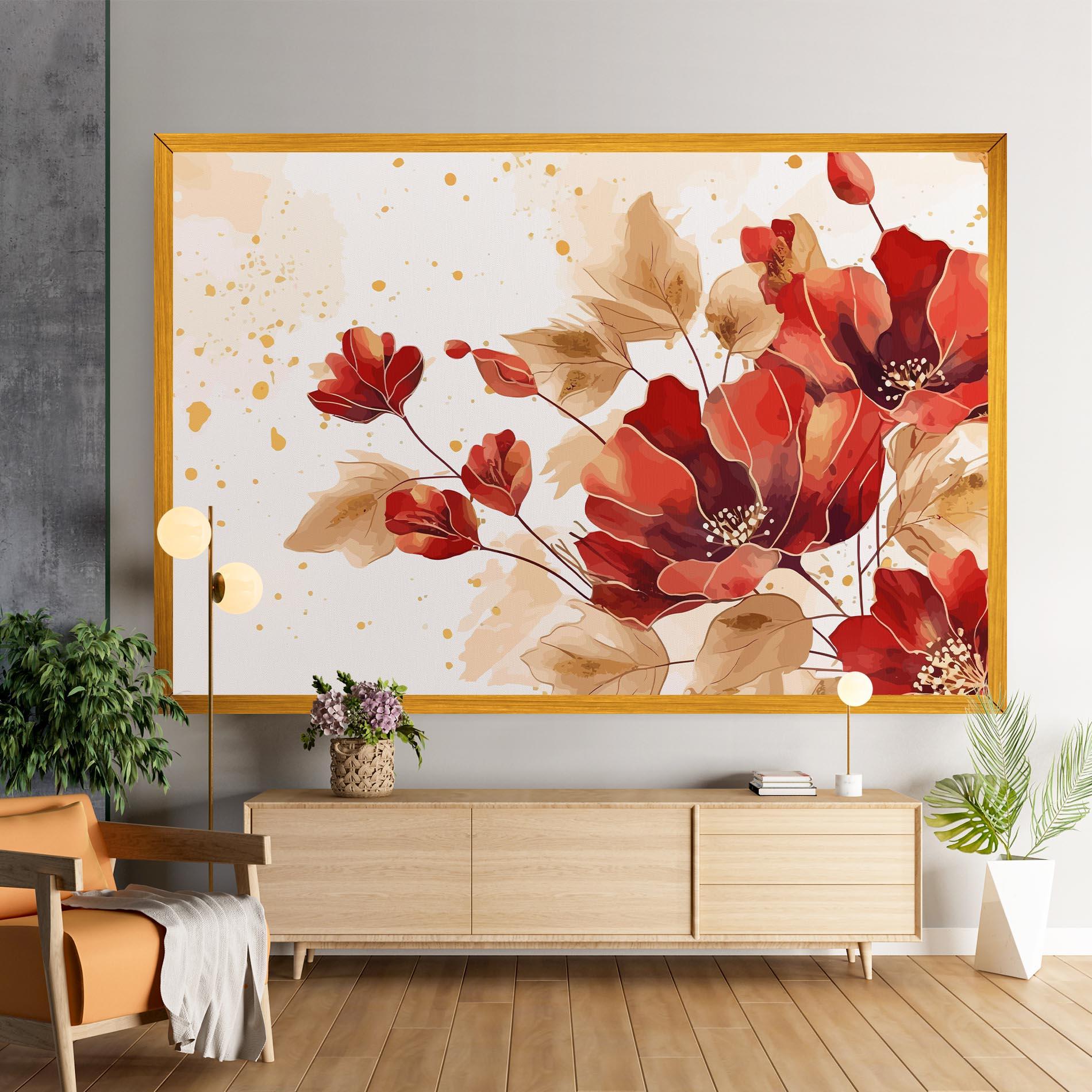 Tablou Canvas Red Wild Gold mockup 9