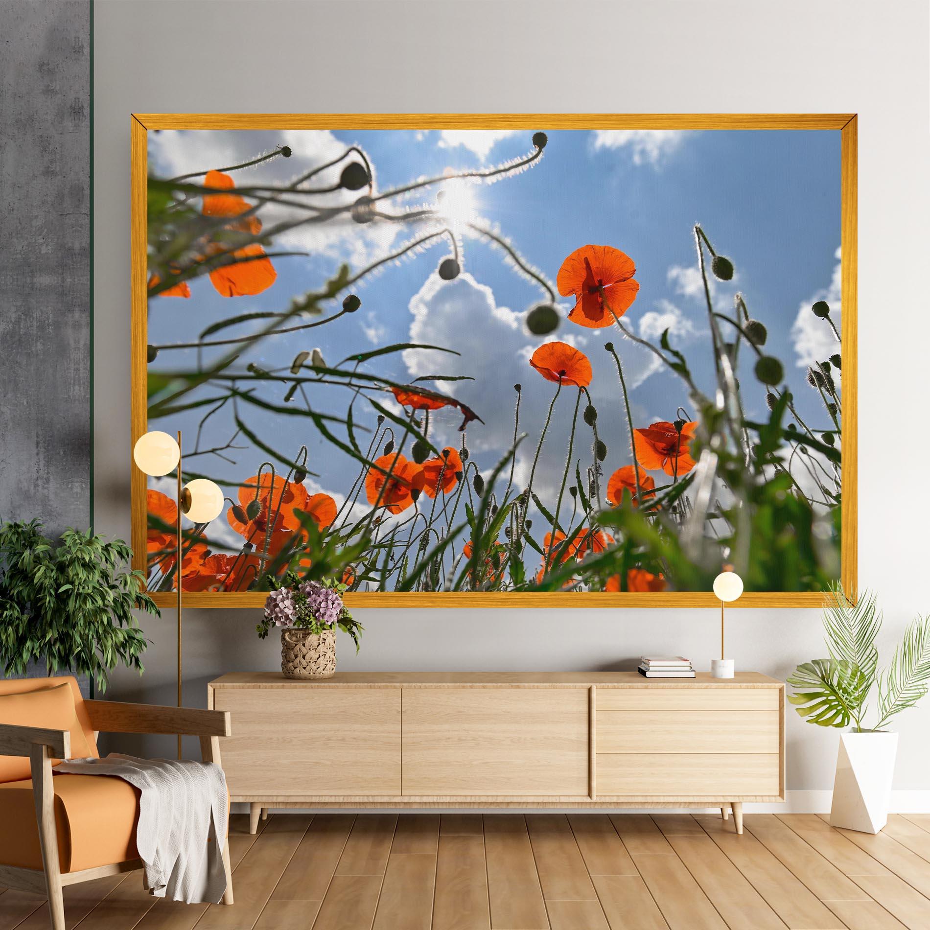 Tablou Canvas Wild Poppy Daylight mockup 9
