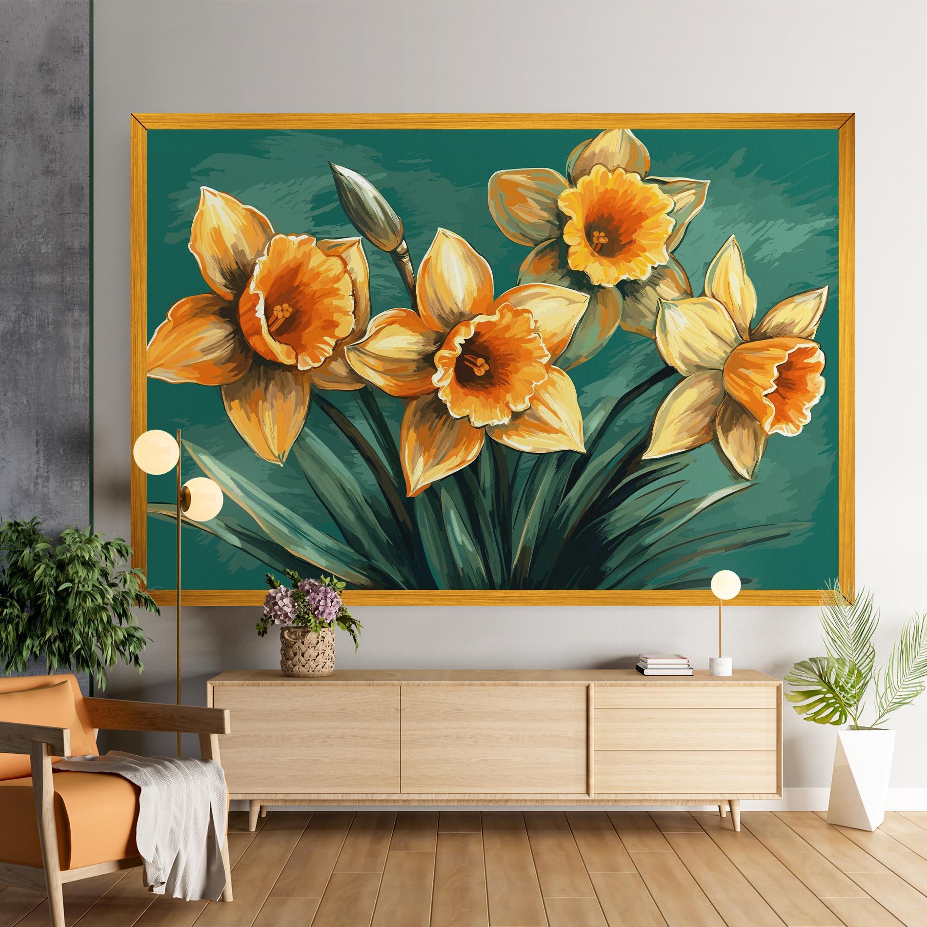 Tablou Canvas Yellow Wild Flower mockup 9