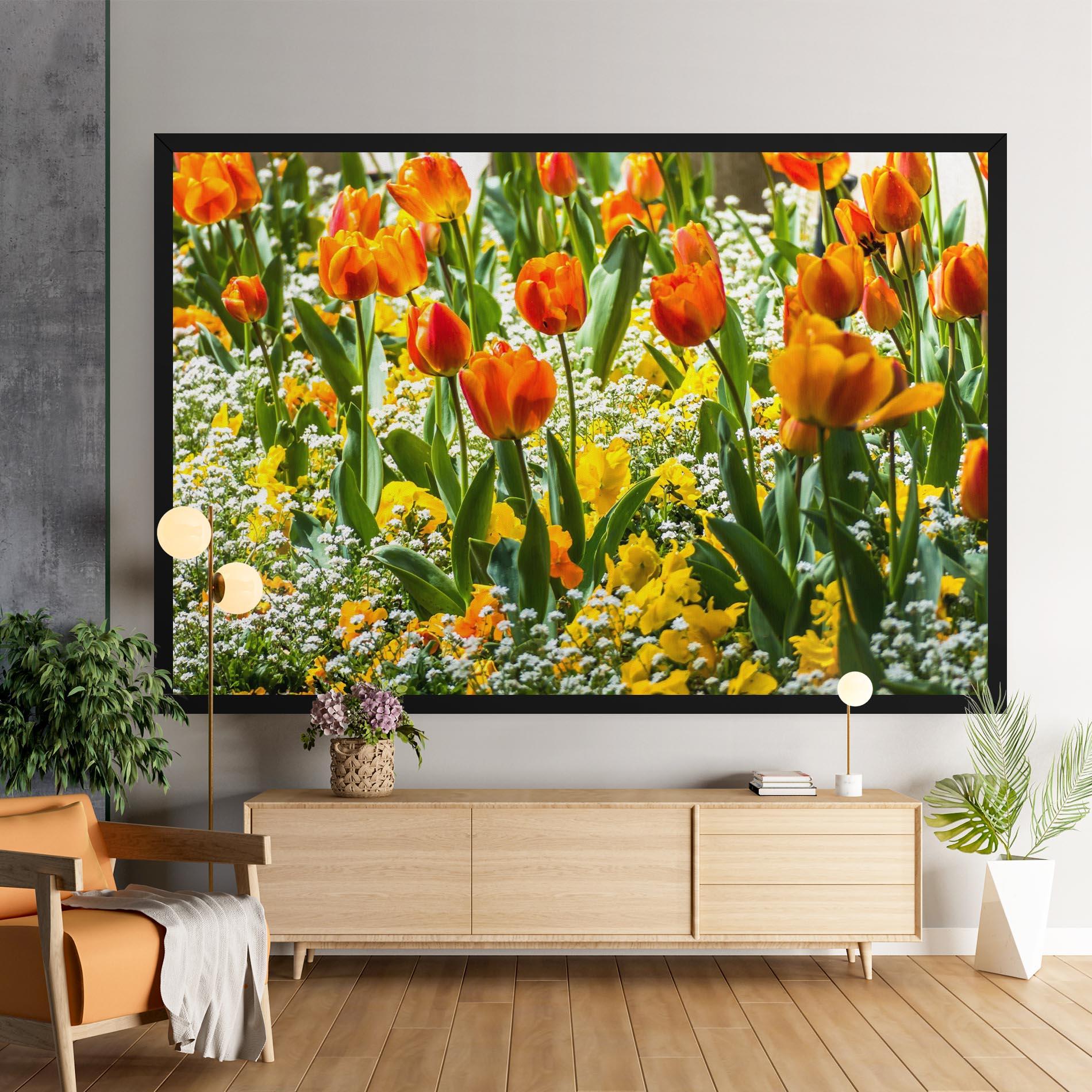 Tablou Canvas Colorful Tulips Garden mockup 9