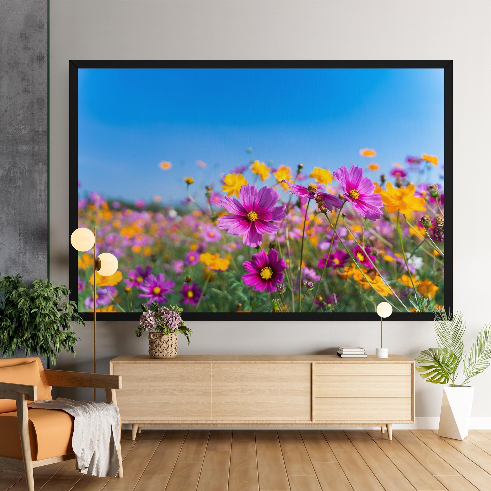 Tablou Canvas Cosmos Flowers Grassland mockup 9