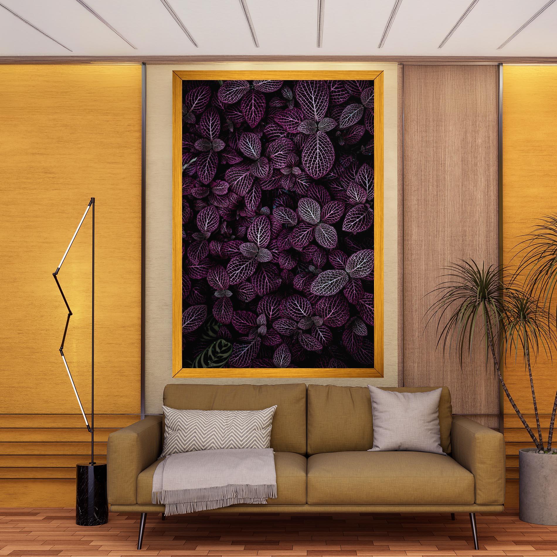 Tablou Canvas Purple Leaves mockup 9