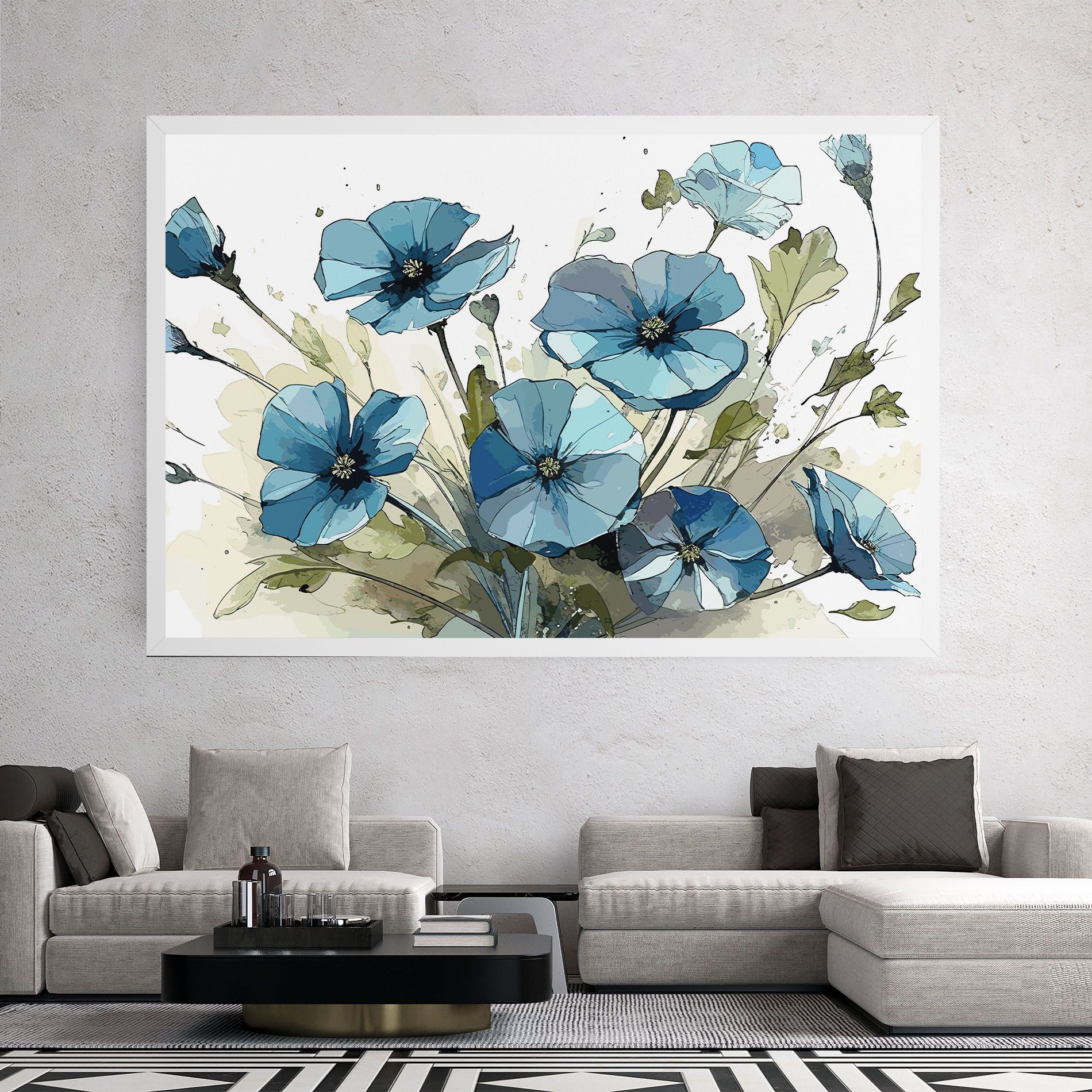 Blue Wild Plant mockup 2