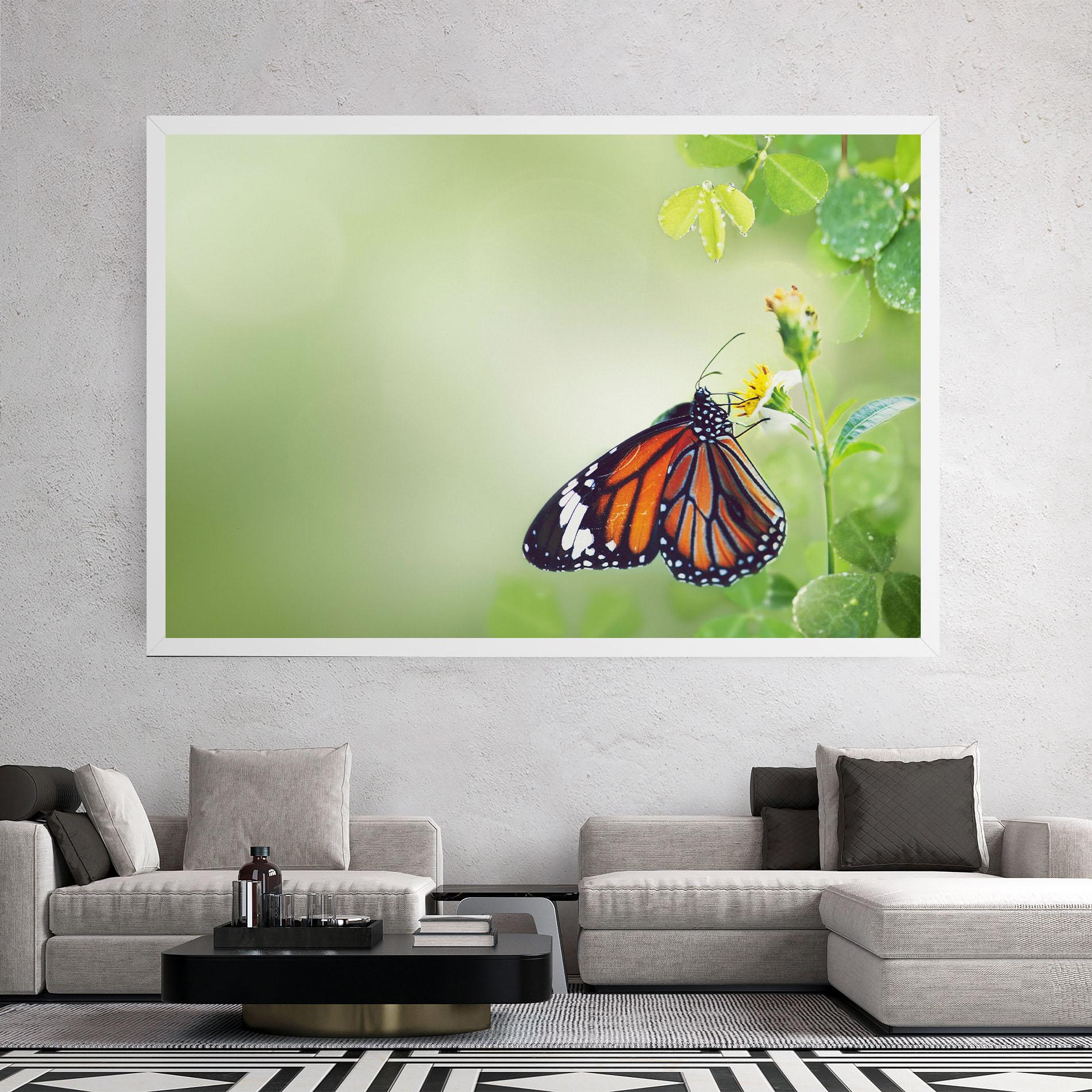 Tablou Canvas Butterfly Wild Plant mockup 2