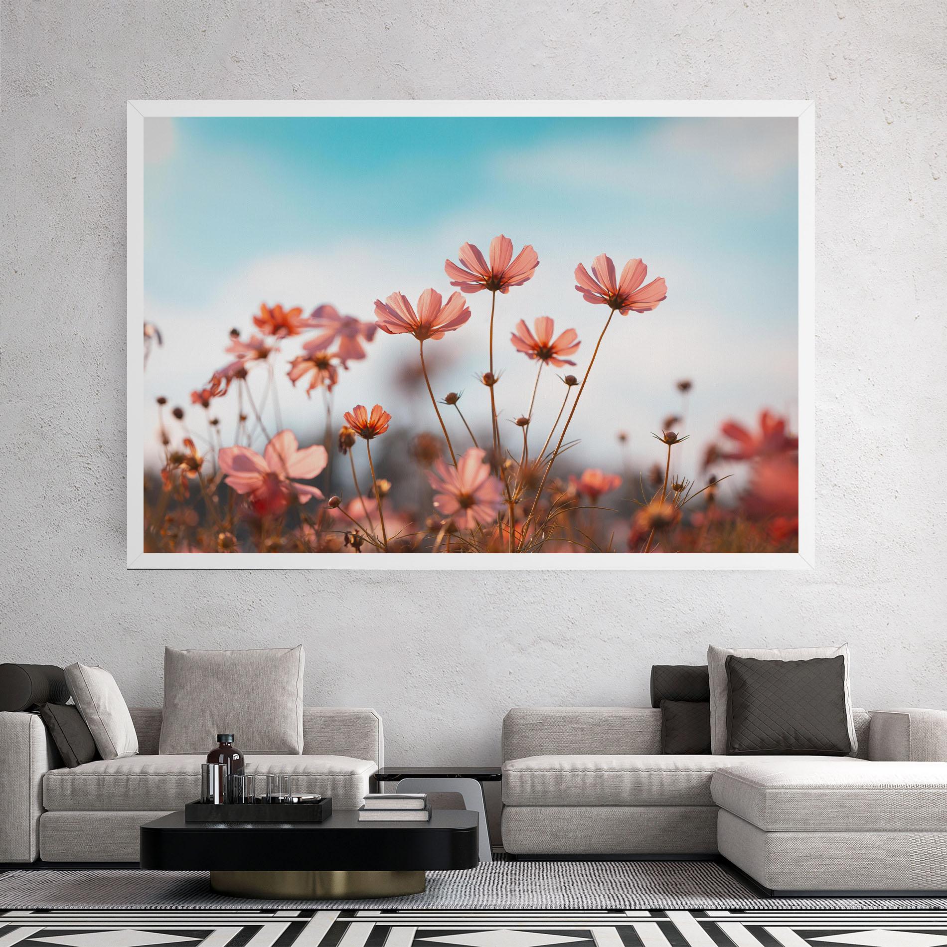 Tablou Canvas Cosmos Flowers Beautiful mockup 2