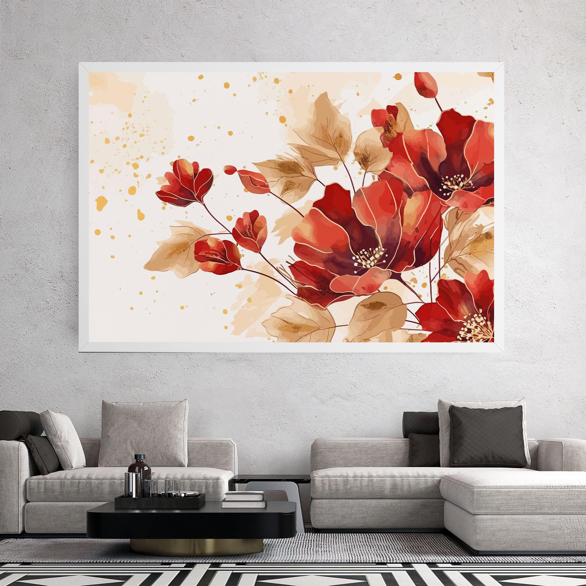 Tablou Canvas Red Wild Gold mockup 2