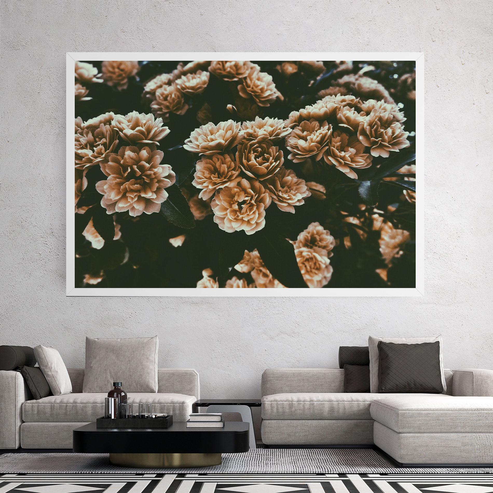 Tablou Canvas Wild Cream Flower mockup 2