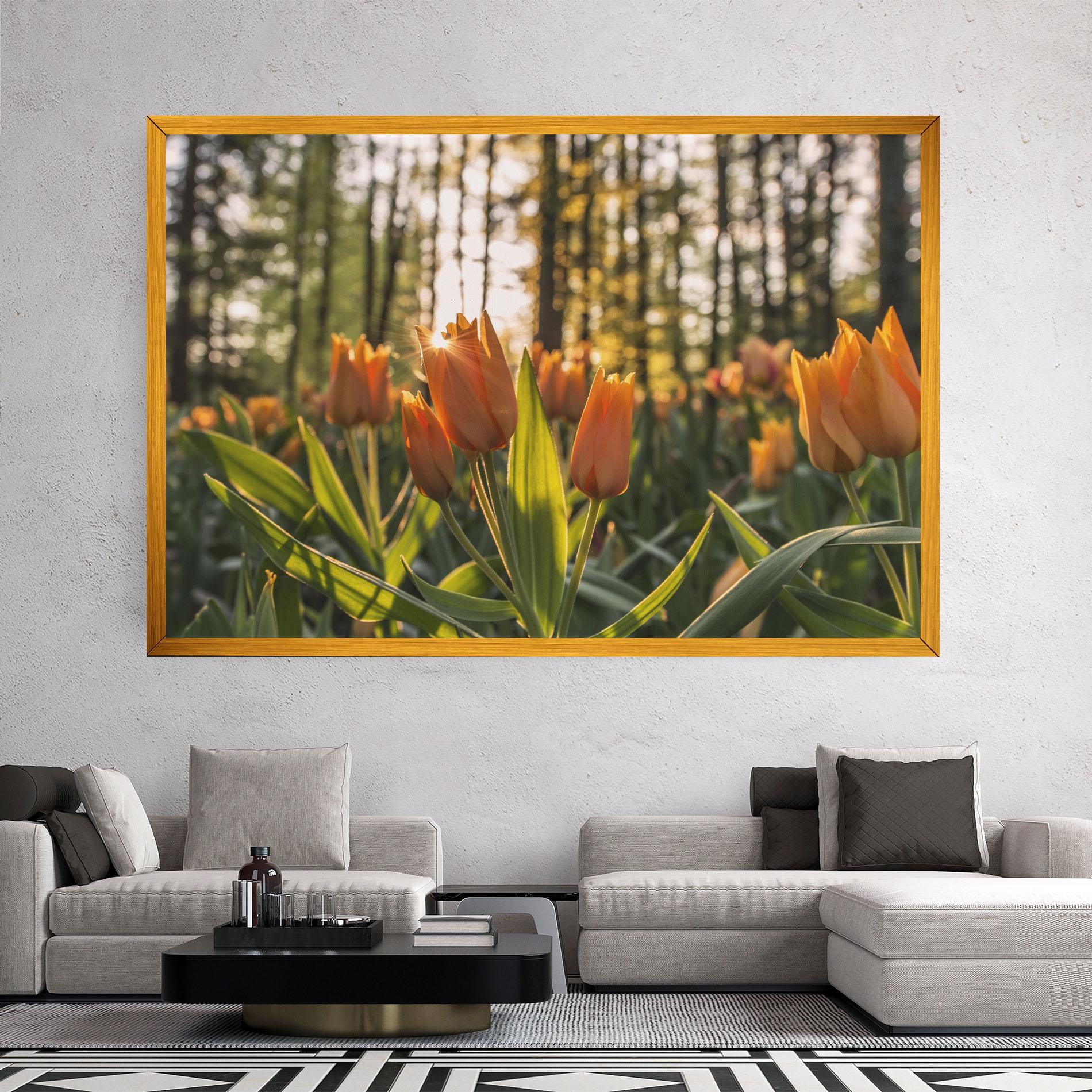 Tablou Canvas Forest Tulips mockup 2