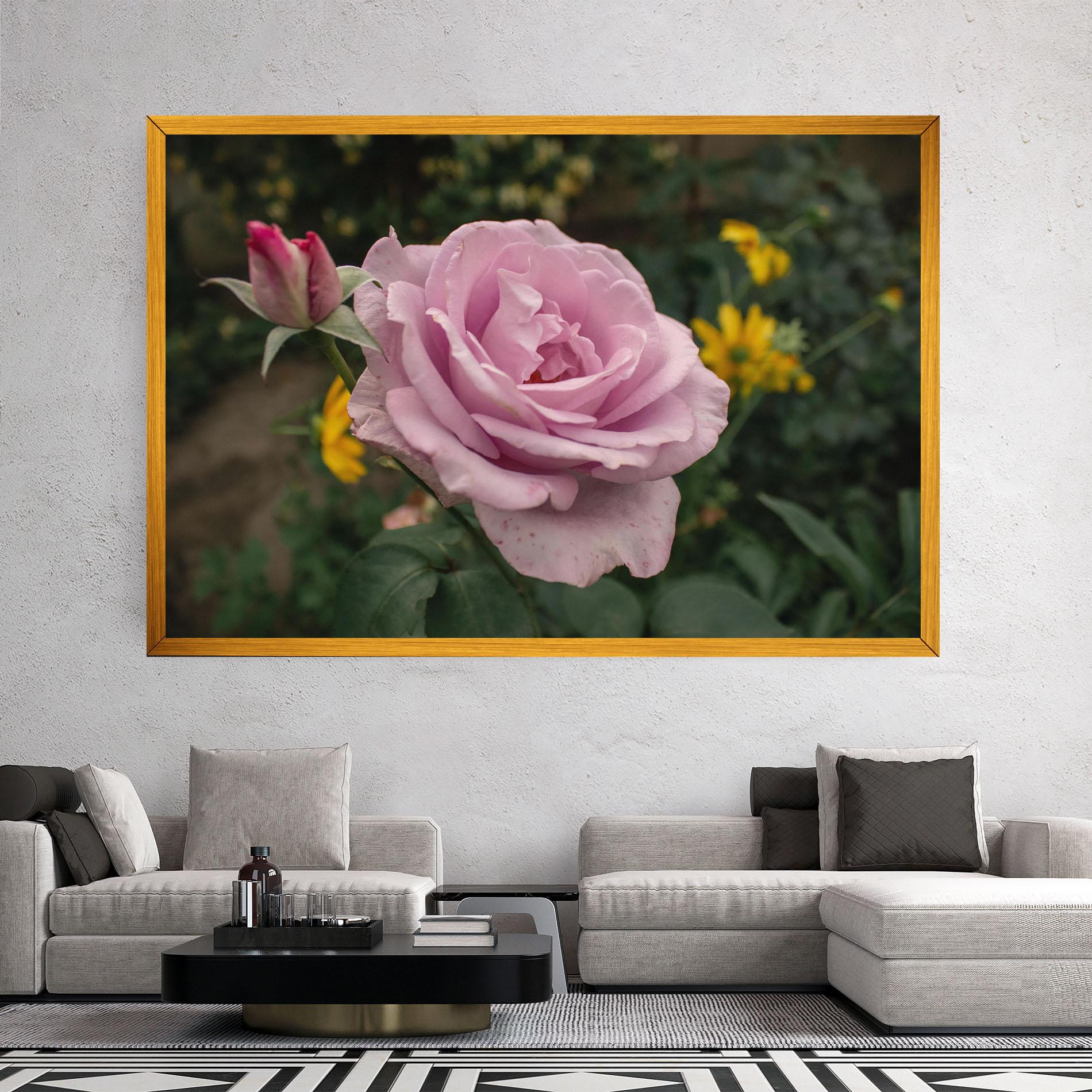 Tablou Canvas Garden Pink Rose mockup 2