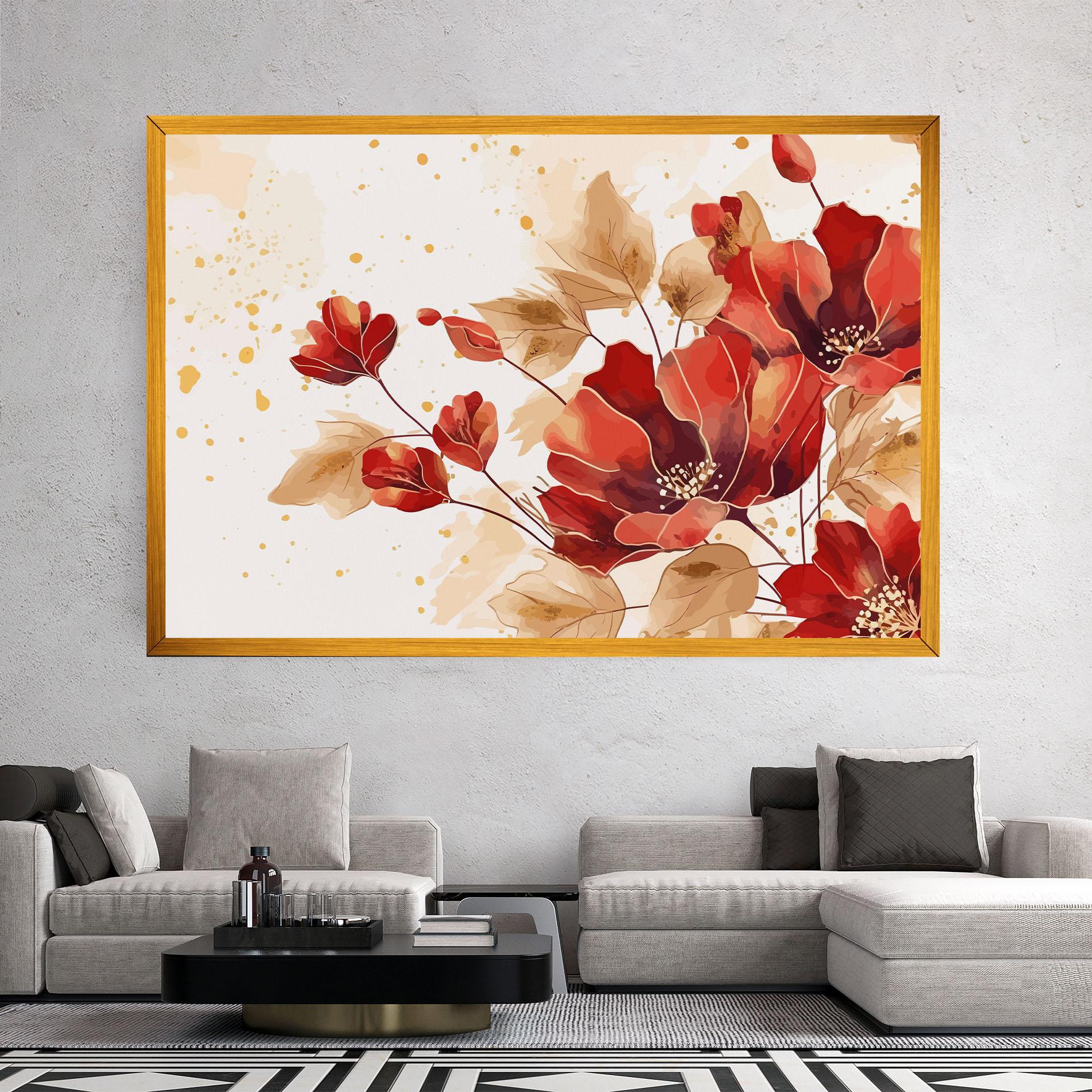 Tablou Canvas Red Wild Gold mockup 2