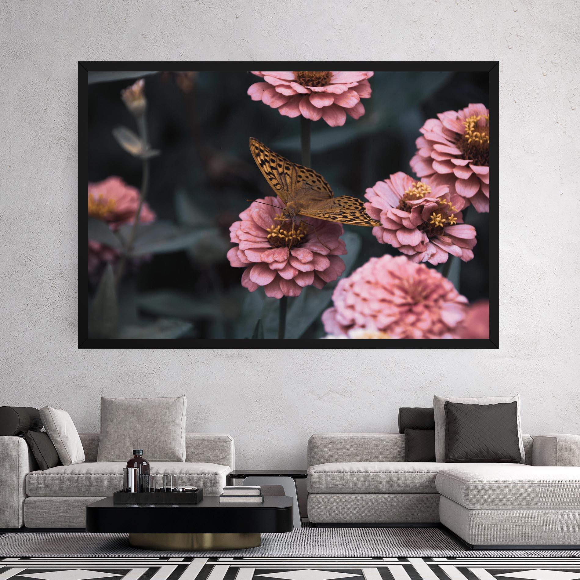 Tablou Canvas Flower Butterfly mockup 2