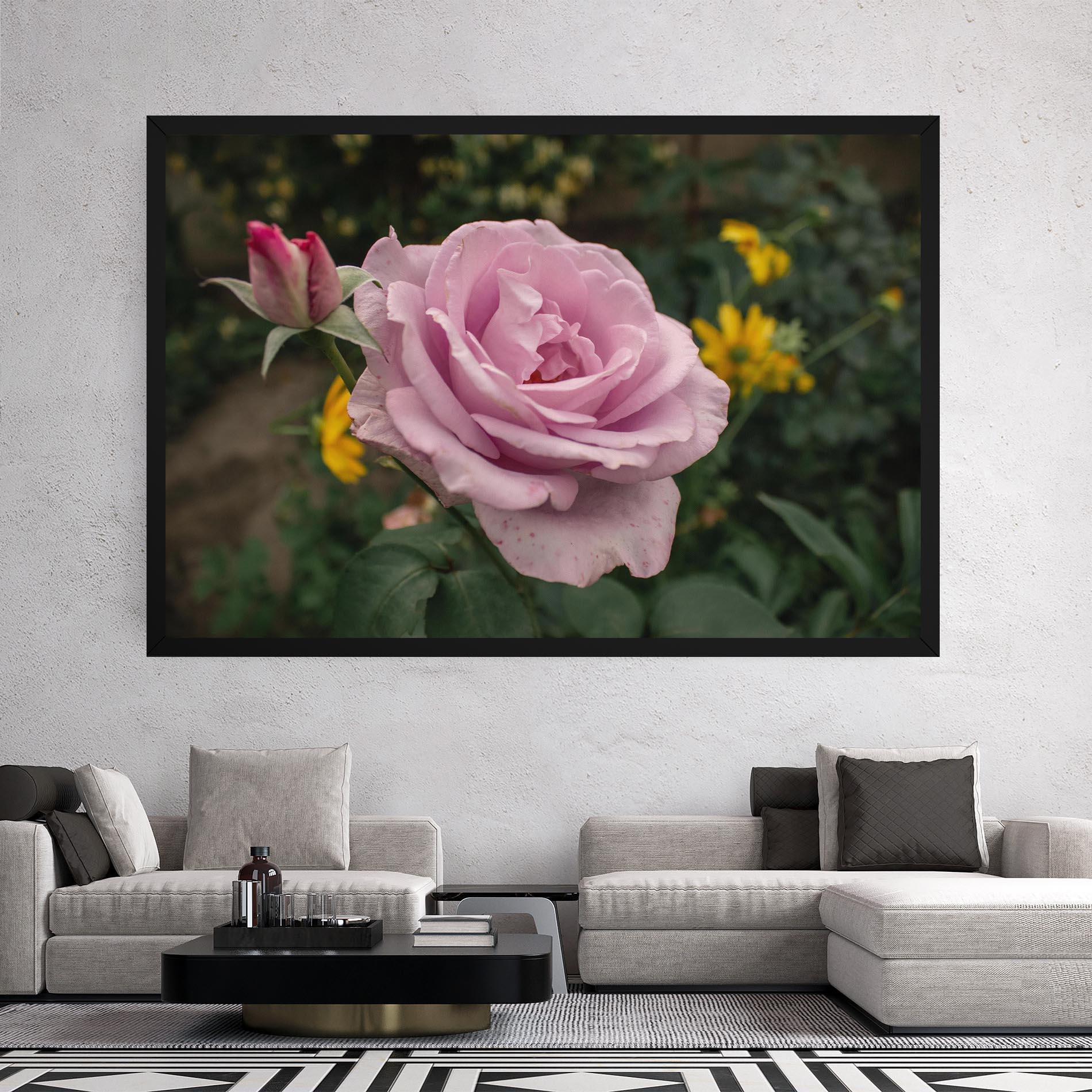 Tablou Canvas Garden Pink Rose mockup 2