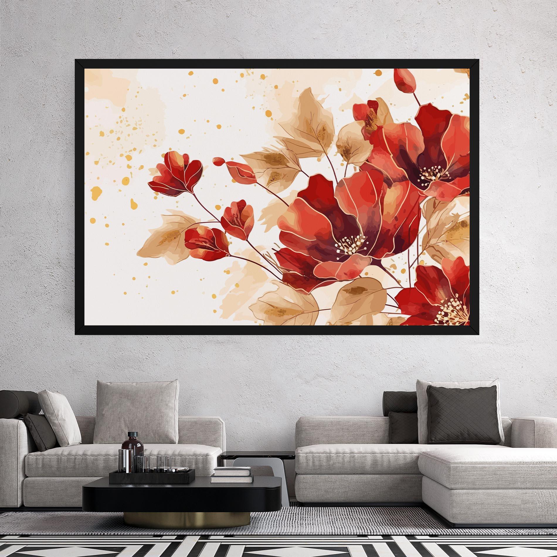 Tablou Canvas Red Wild Gold mockup 2