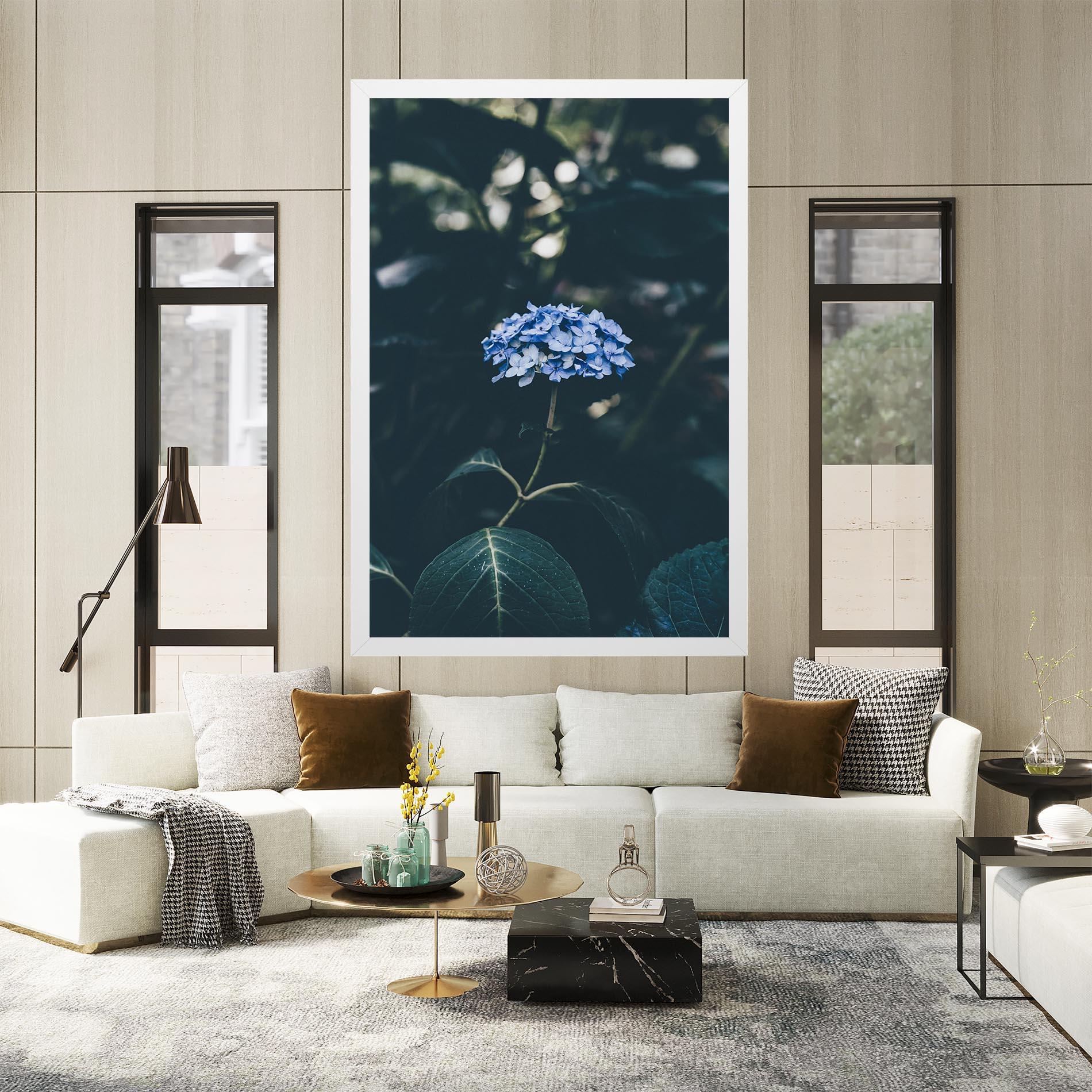 Tablou Canvas Forest Blue Flower mockup 2