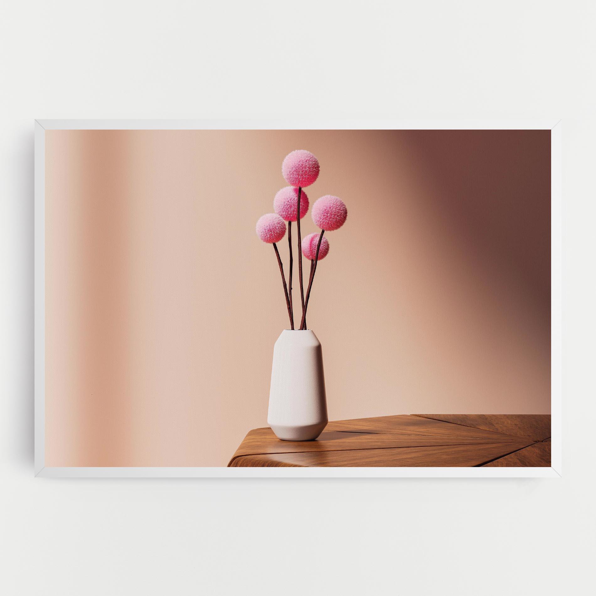 Tablou Canvas Pink Circle Vase mockup 0