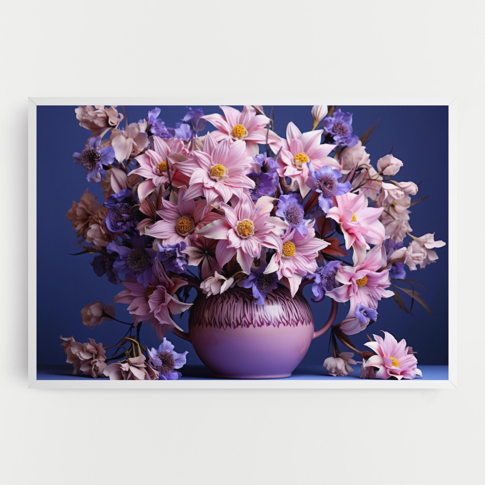 Tablou Canvas Purple Vase Flowers mockup 0