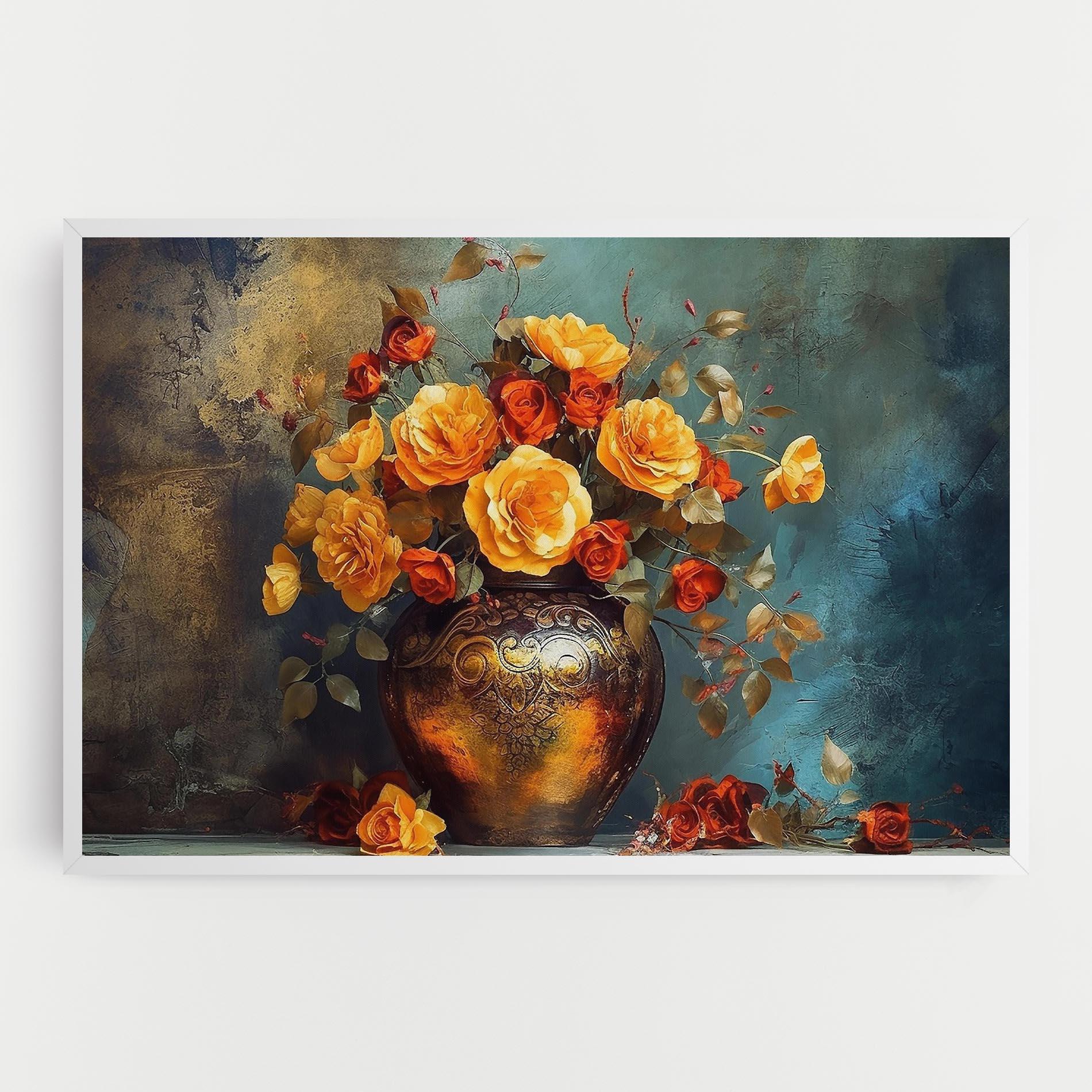 Tablou Canvas Red Orange Flower Vase mockup 0