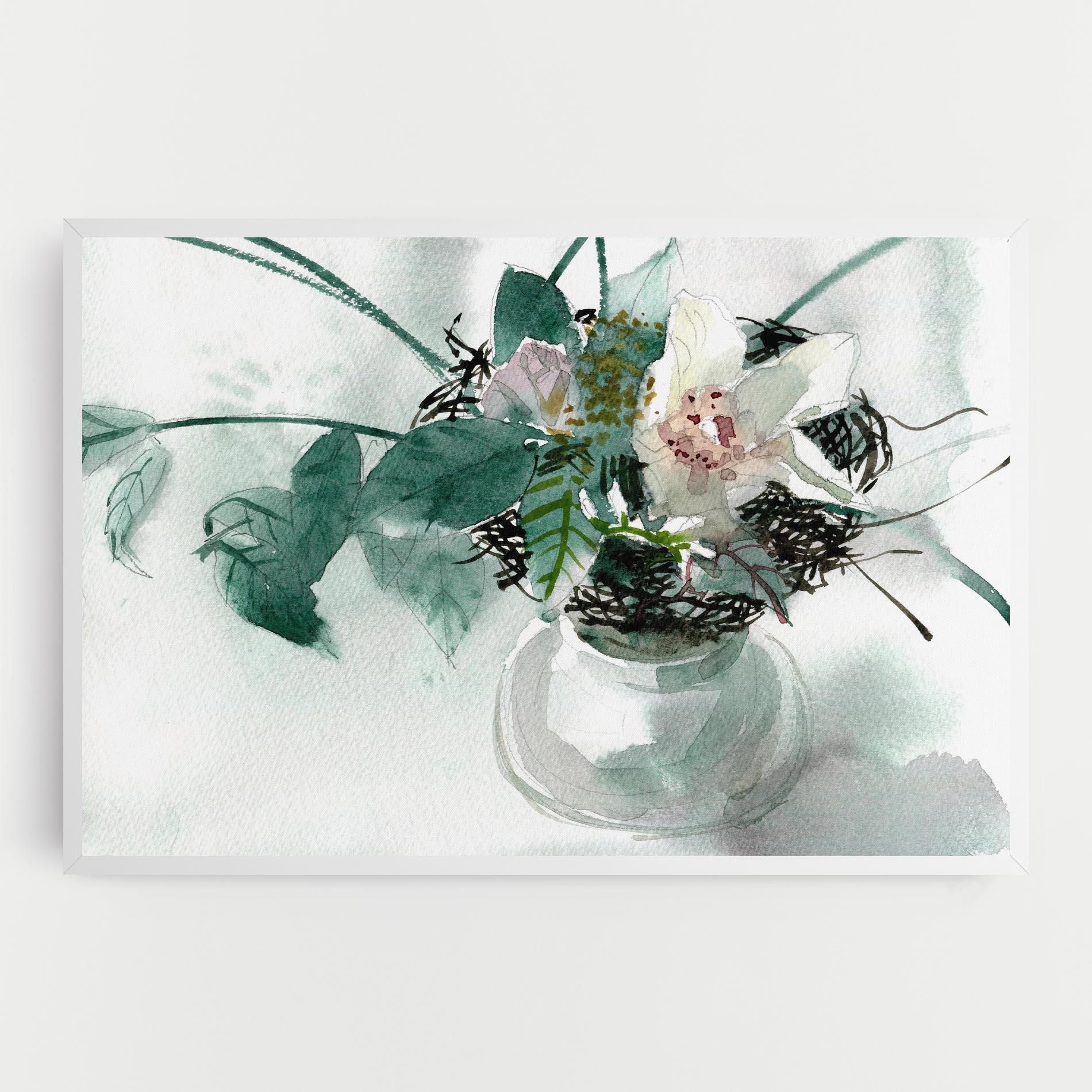 Tablou Canvas White Flower Vase mockup 0