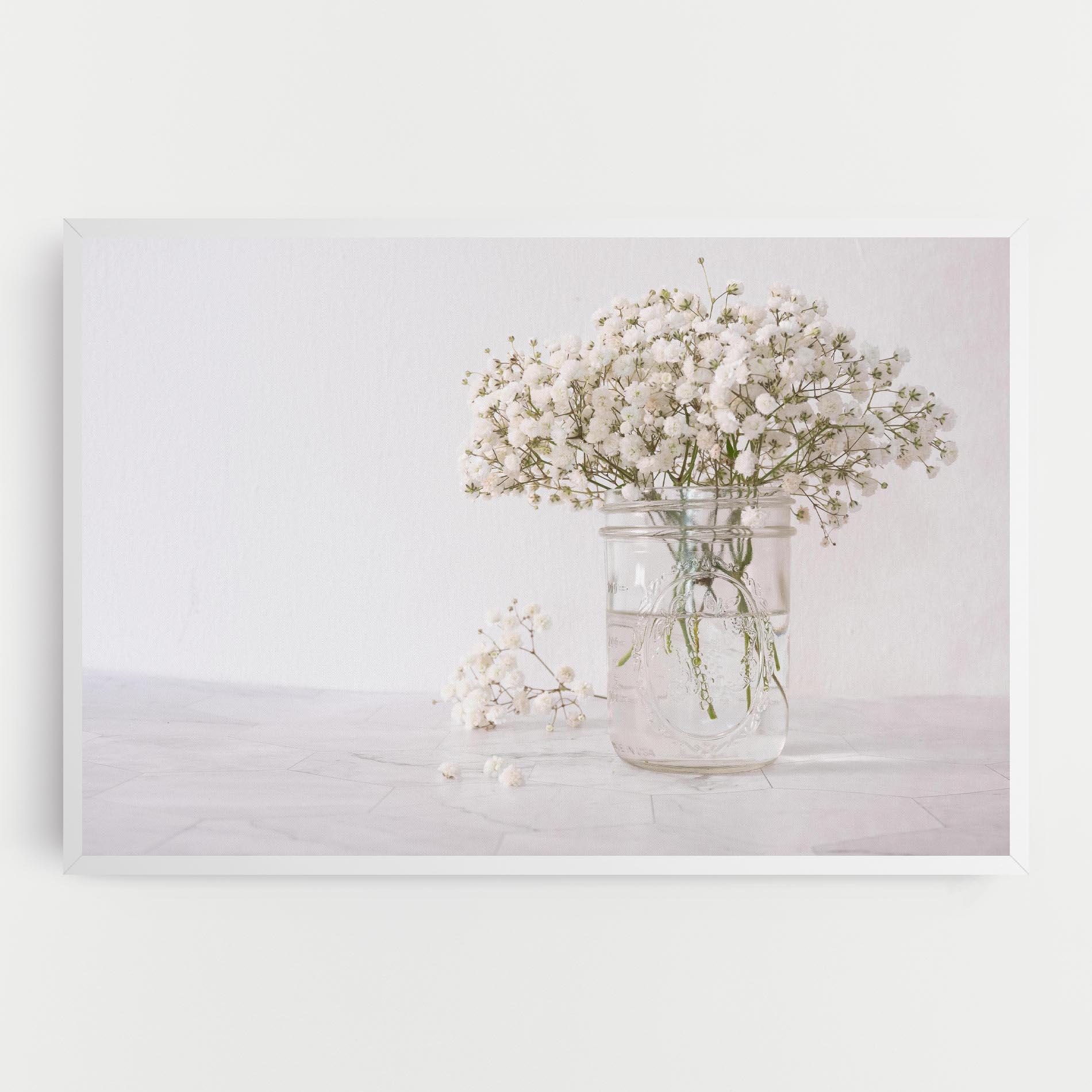 Tablou Canvas White Tiny Flower Vase mockup 0