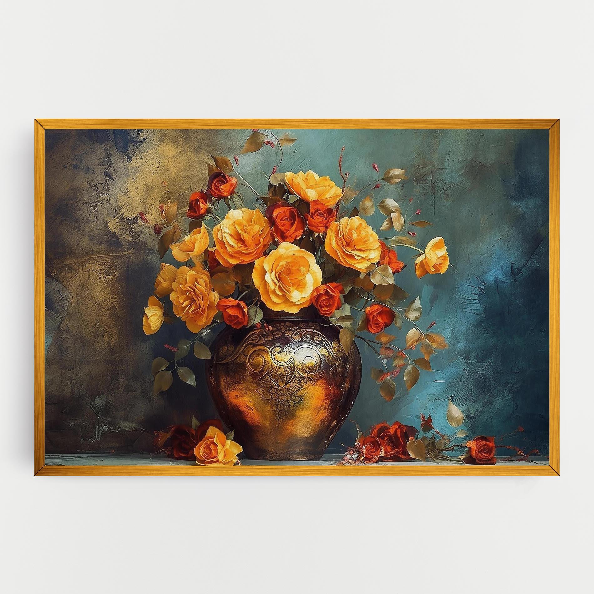 Tablou Canvas Red Orange Flower Vase mockup 0