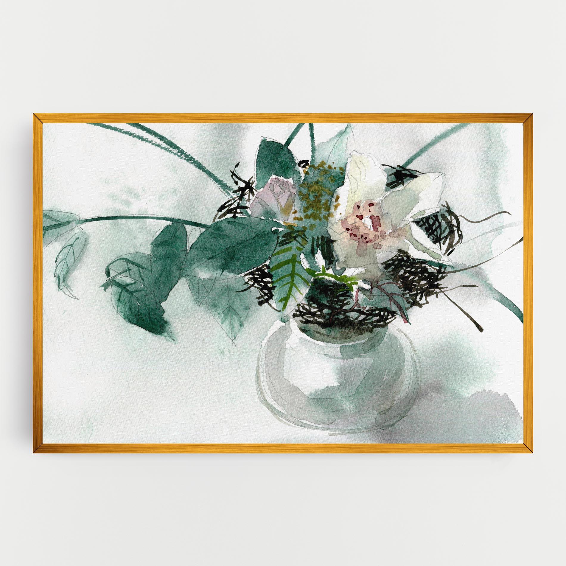 Tablou Canvas White Flower Vase mockup 0