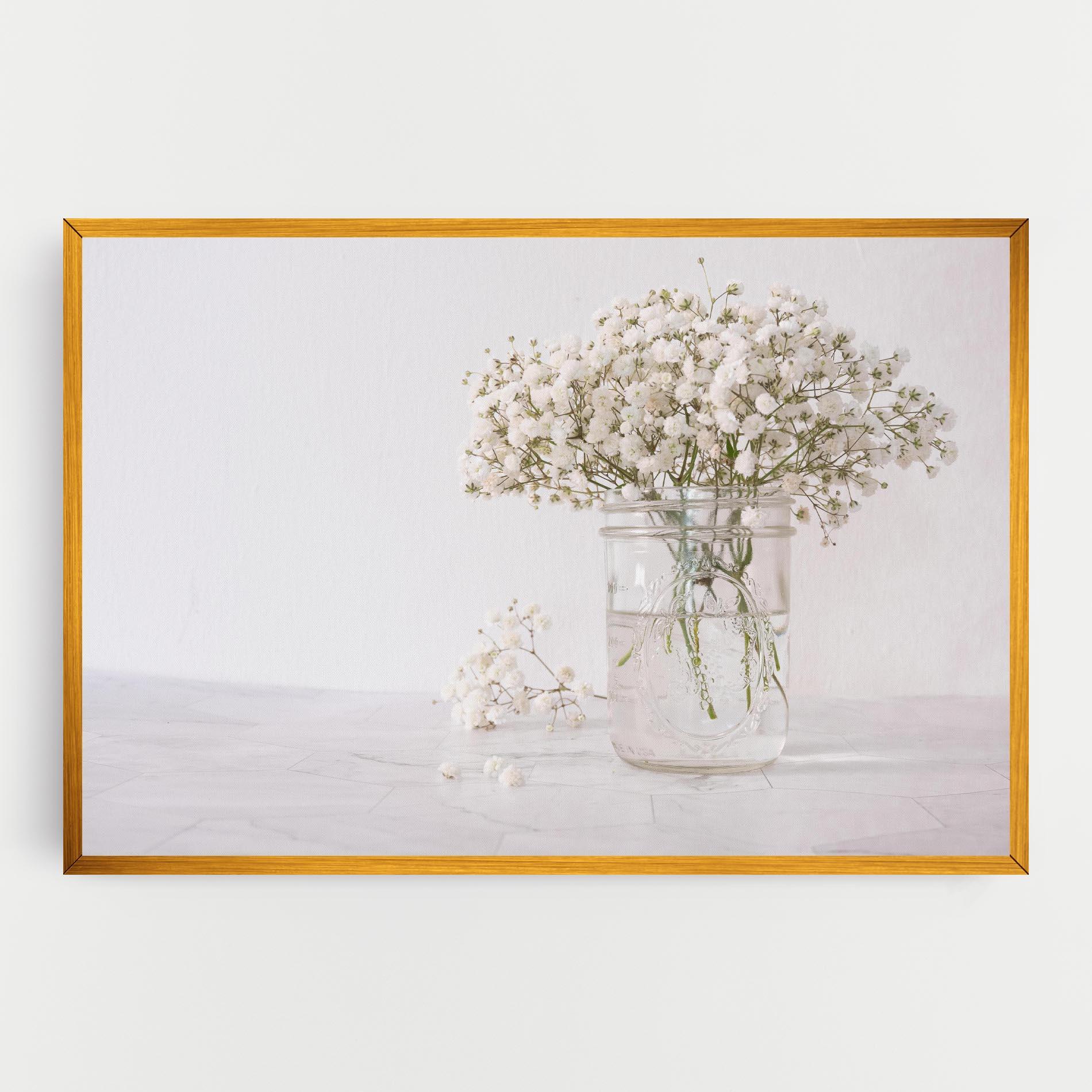 Tablou Canvas White Tiny Flower Vase mockup 0