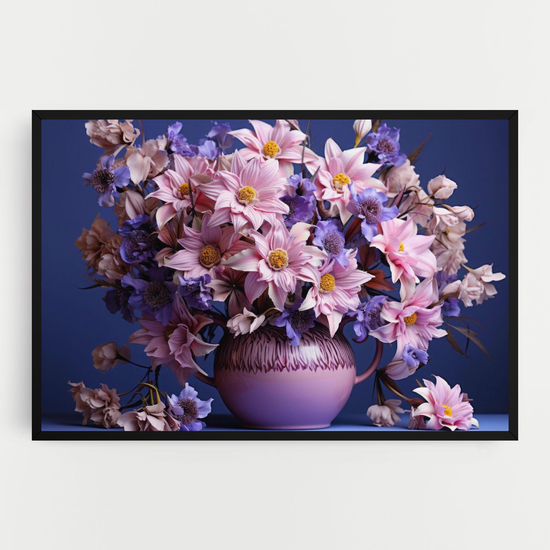 Tablou Canvas Purple Vase Flowers mockup 0