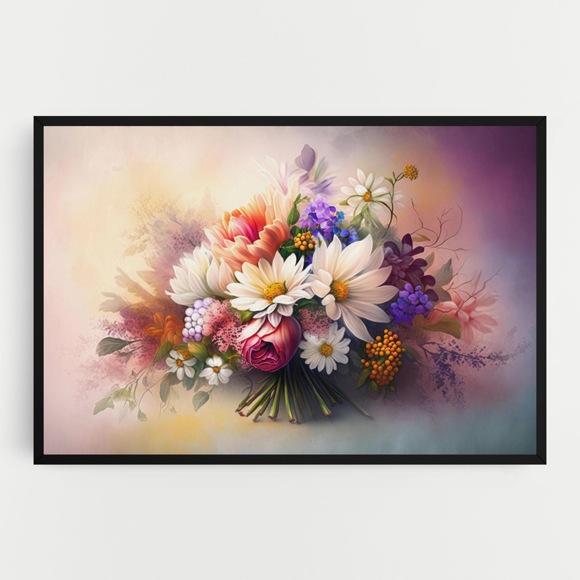 Tablou Canvas Vecteezy_ai Generated Bouquet Of Fresh Spring Flowers On Light_23373362_865 mockup 0