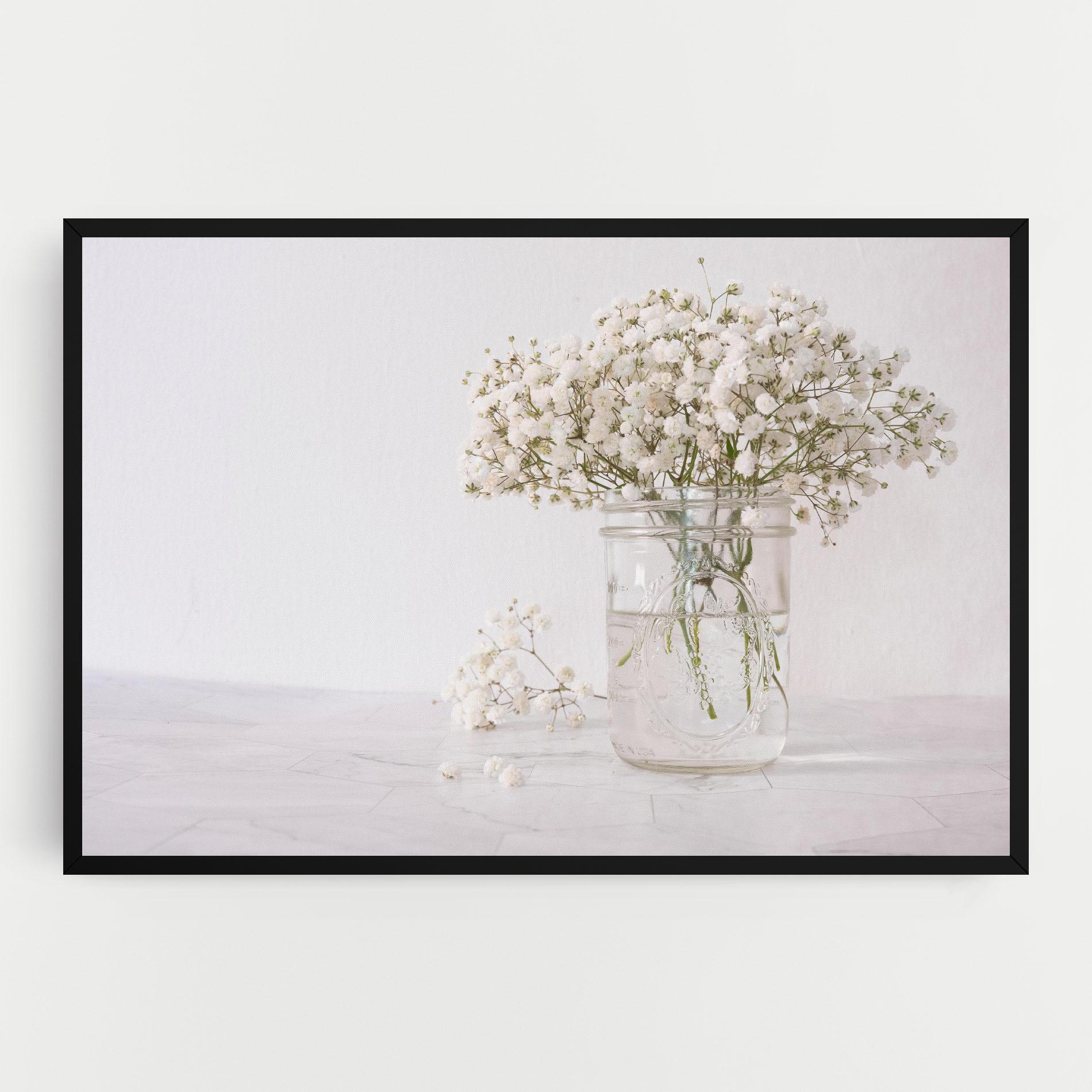 Tablou Canvas White Tiny Flower Vase mockup 0