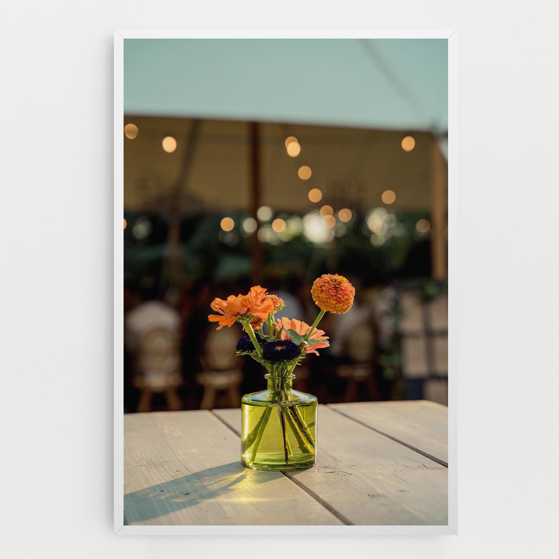 Tablou Canvas Orange Flowers Vase mockup 0
