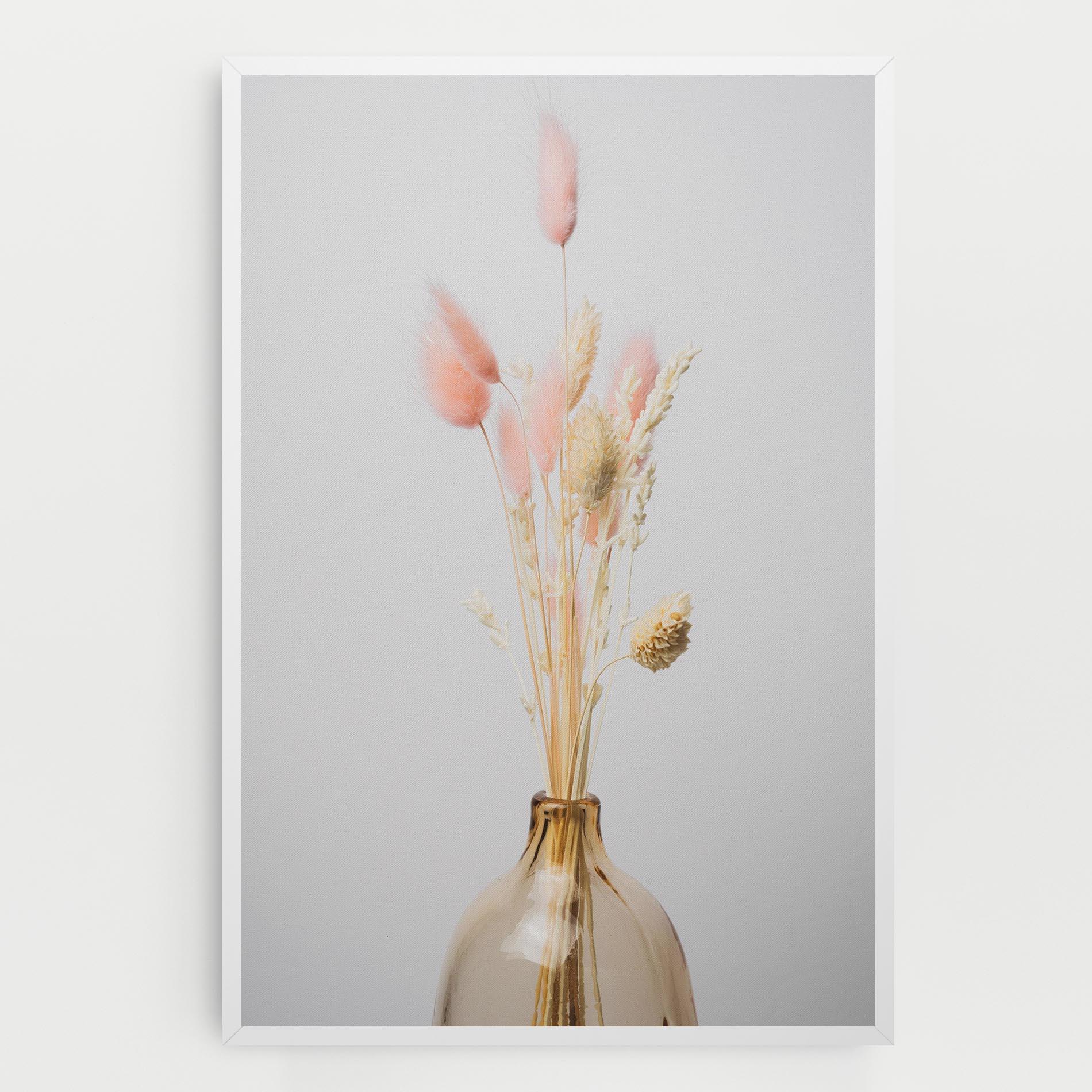 Tablou Canvas Pink Cream Flower Vase mockup 0