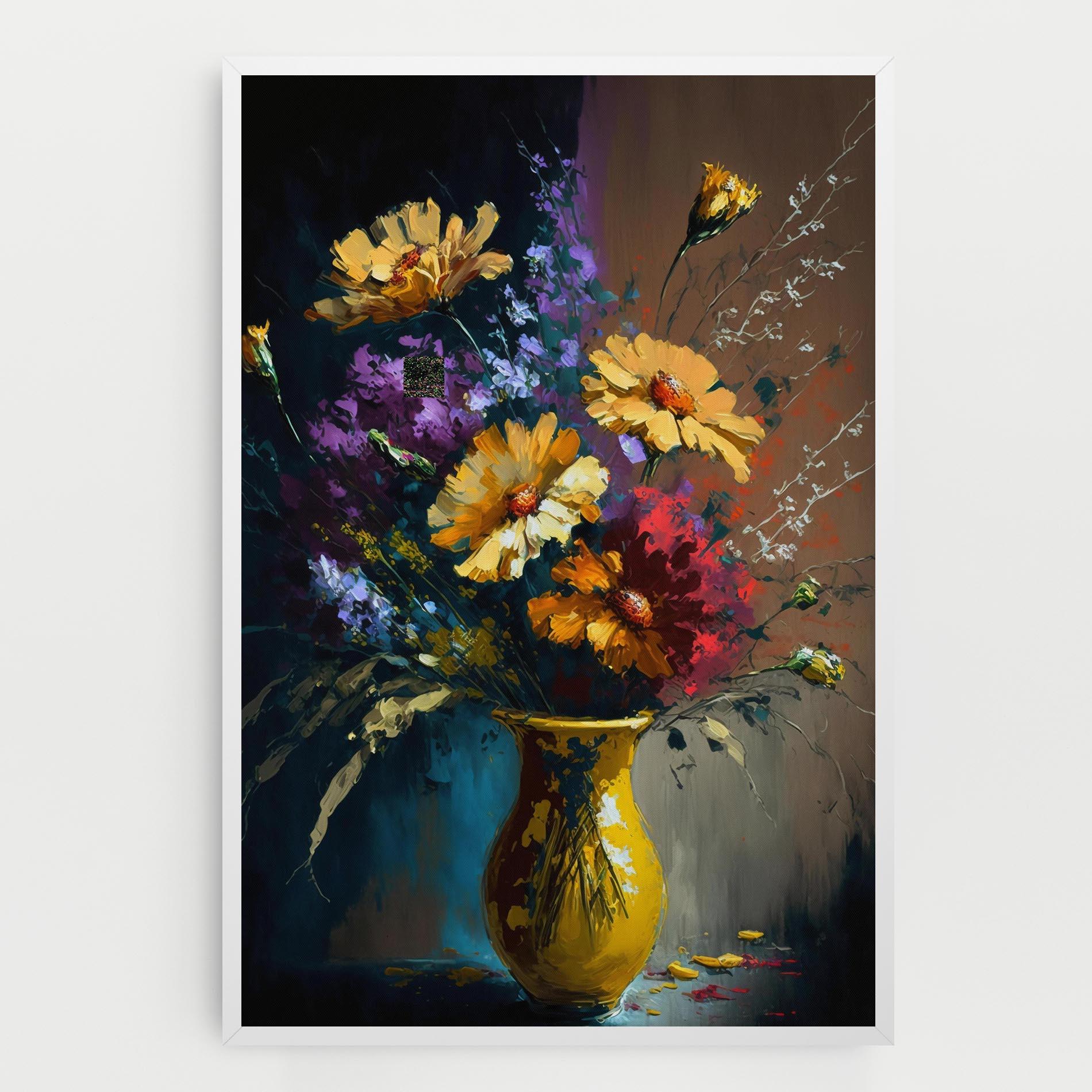 Tablou Canvas Yellow Art Vase mockup 0