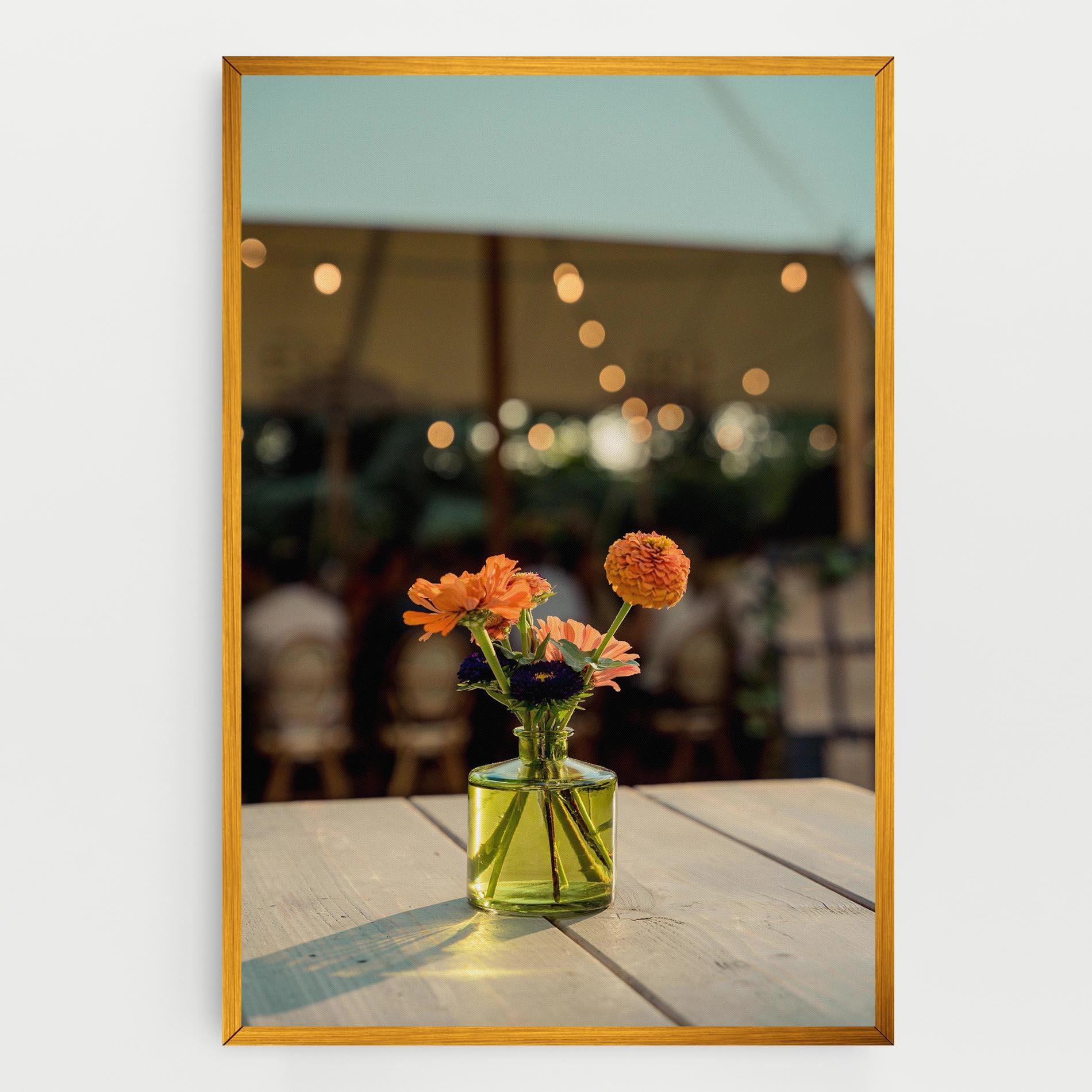 Tablou Canvas Orange Flowers Vase mockup 0