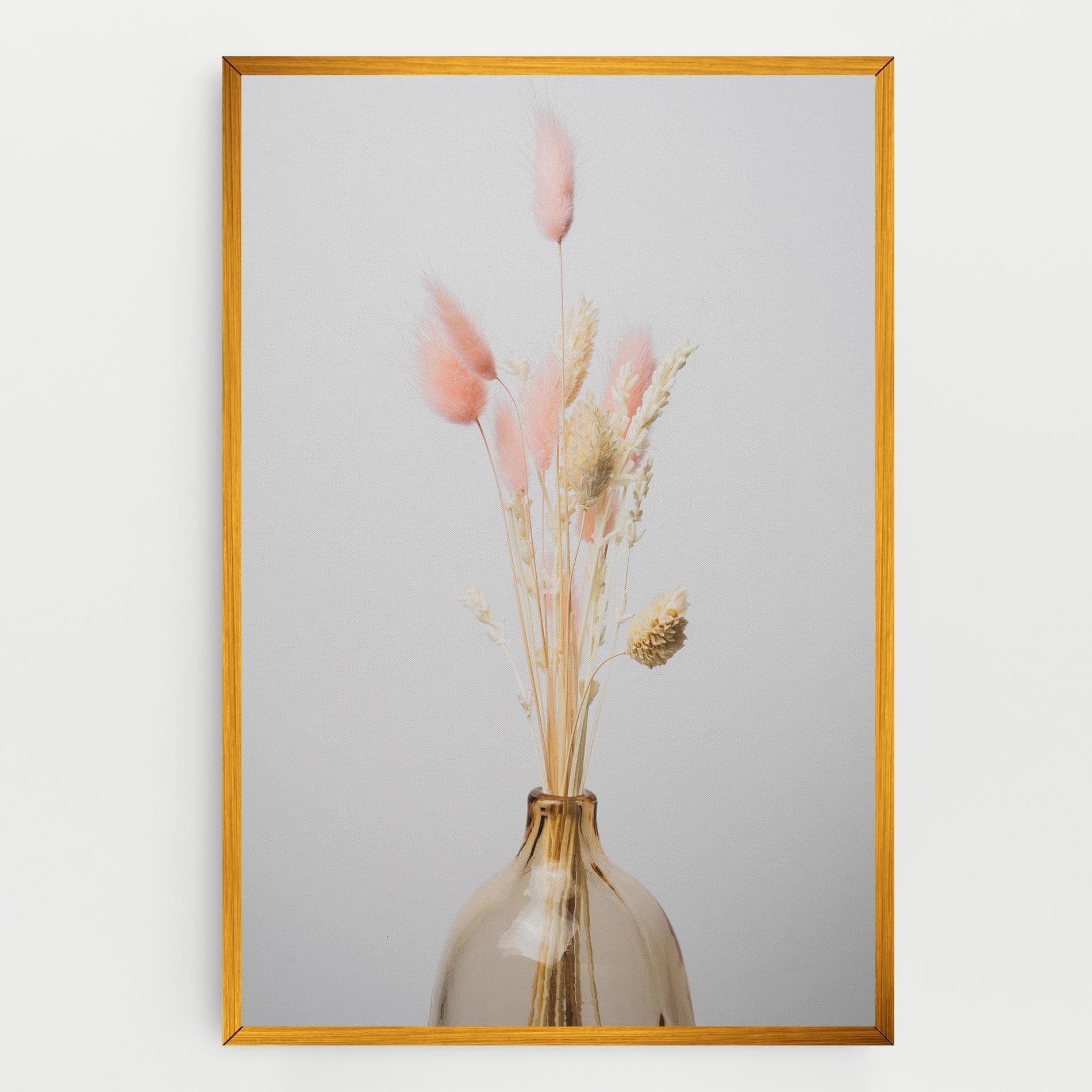 Tablou Canvas Pink Cream Flower Vase mockup 0