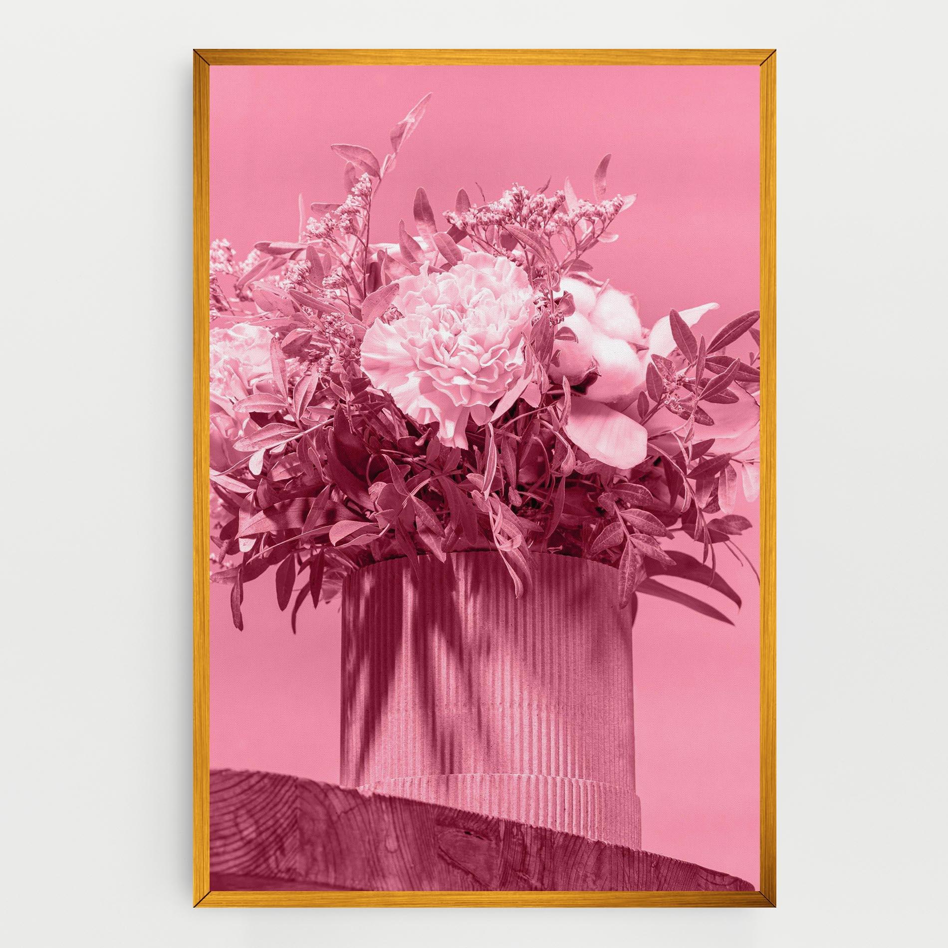 Tablou Canvas Pink Light Vase mockup 0