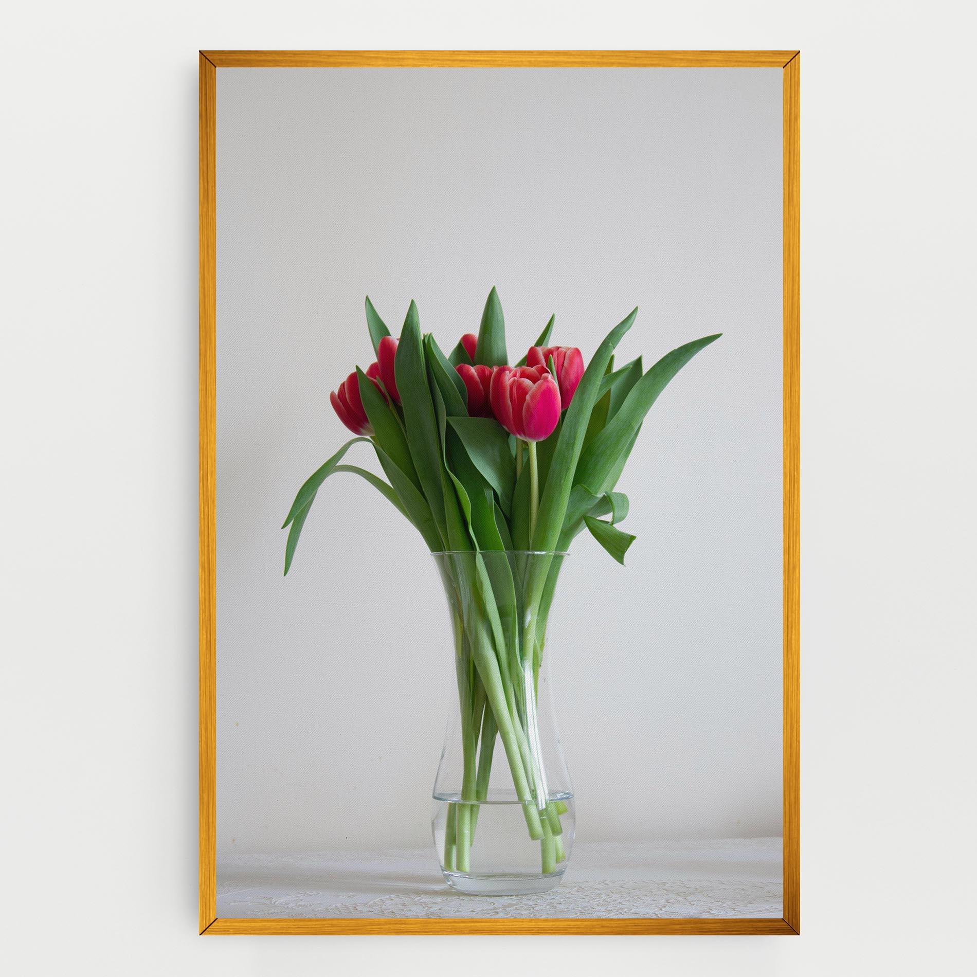 Tablou Canvas Pretty Tulips Vase mockup 0