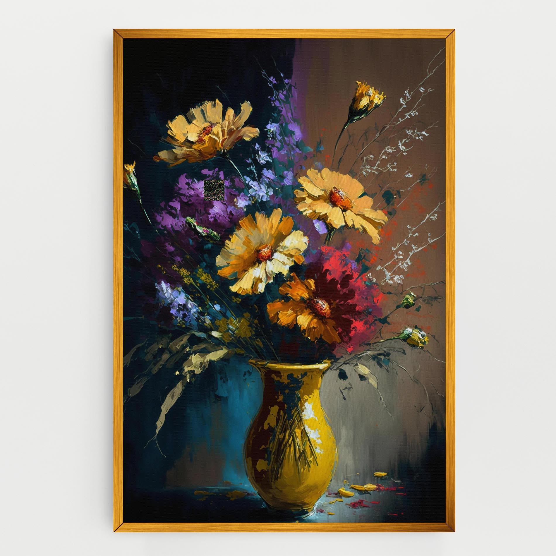Tablou Canvas Yellow Art Vase mockup 0