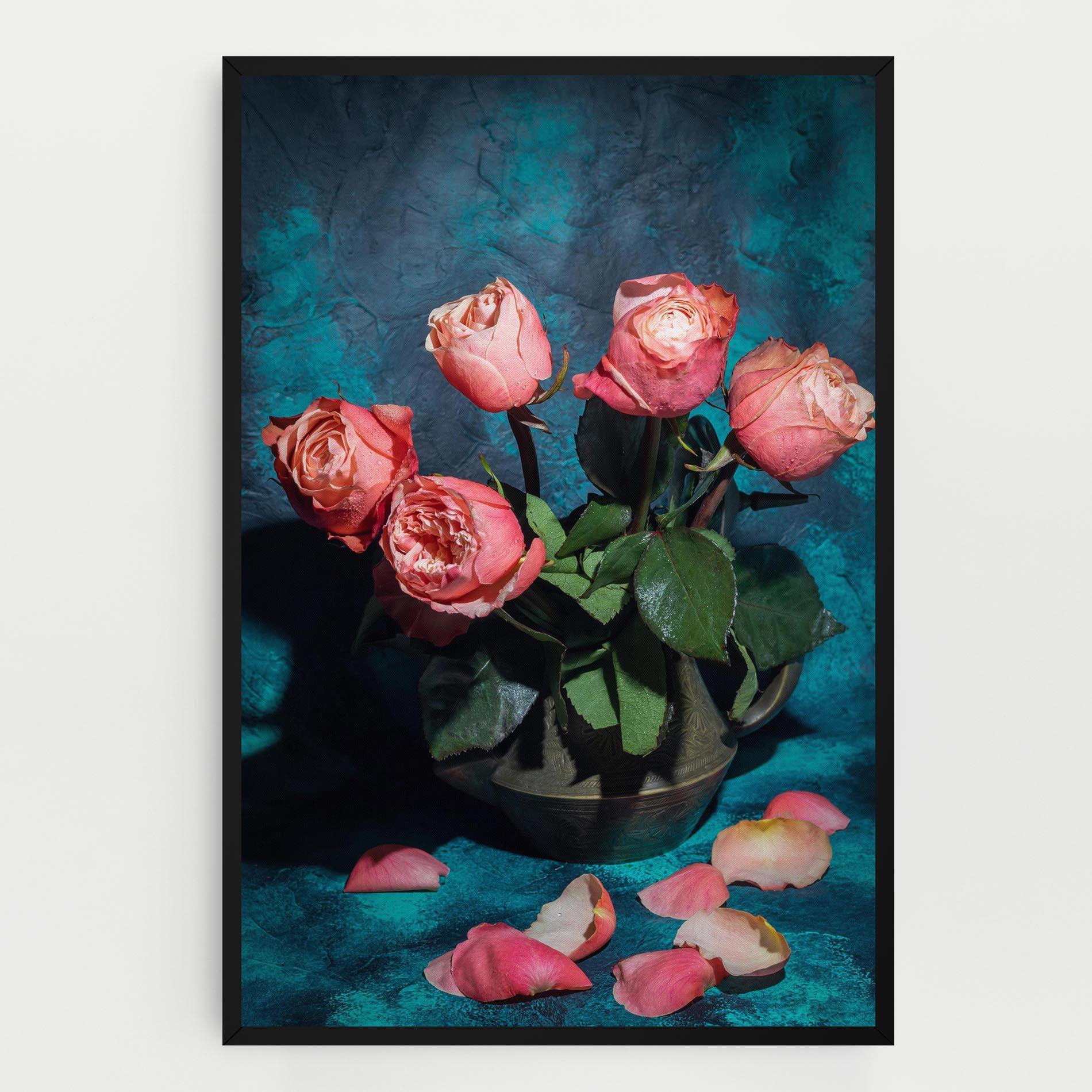 Tablou Canvas Bouquet Roses Vase mockup 0