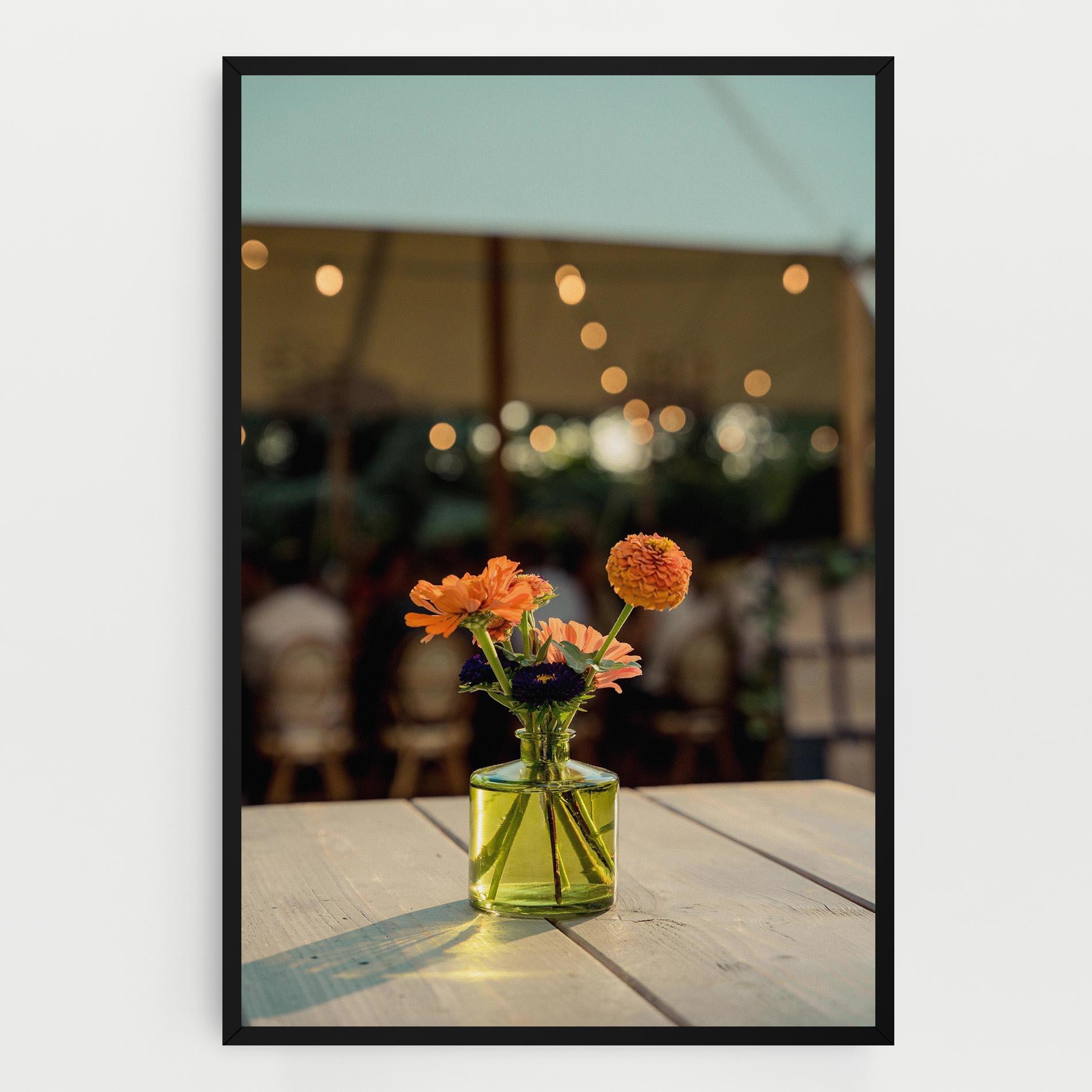 Tablou Canvas Orange Flowers Vase mockup 0
