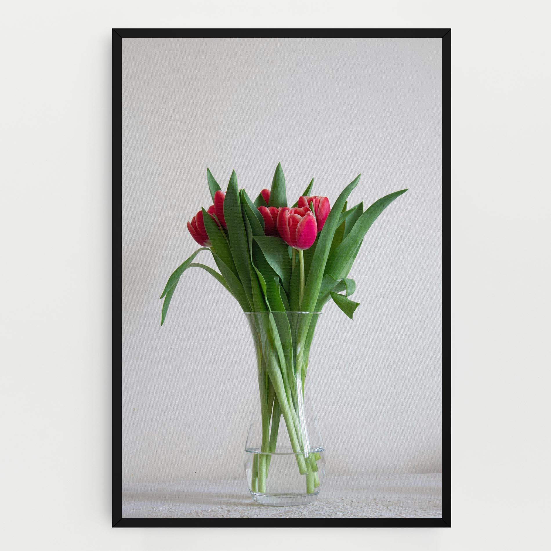 Tablou Canvas Pretty Tulips Vase mockup 0